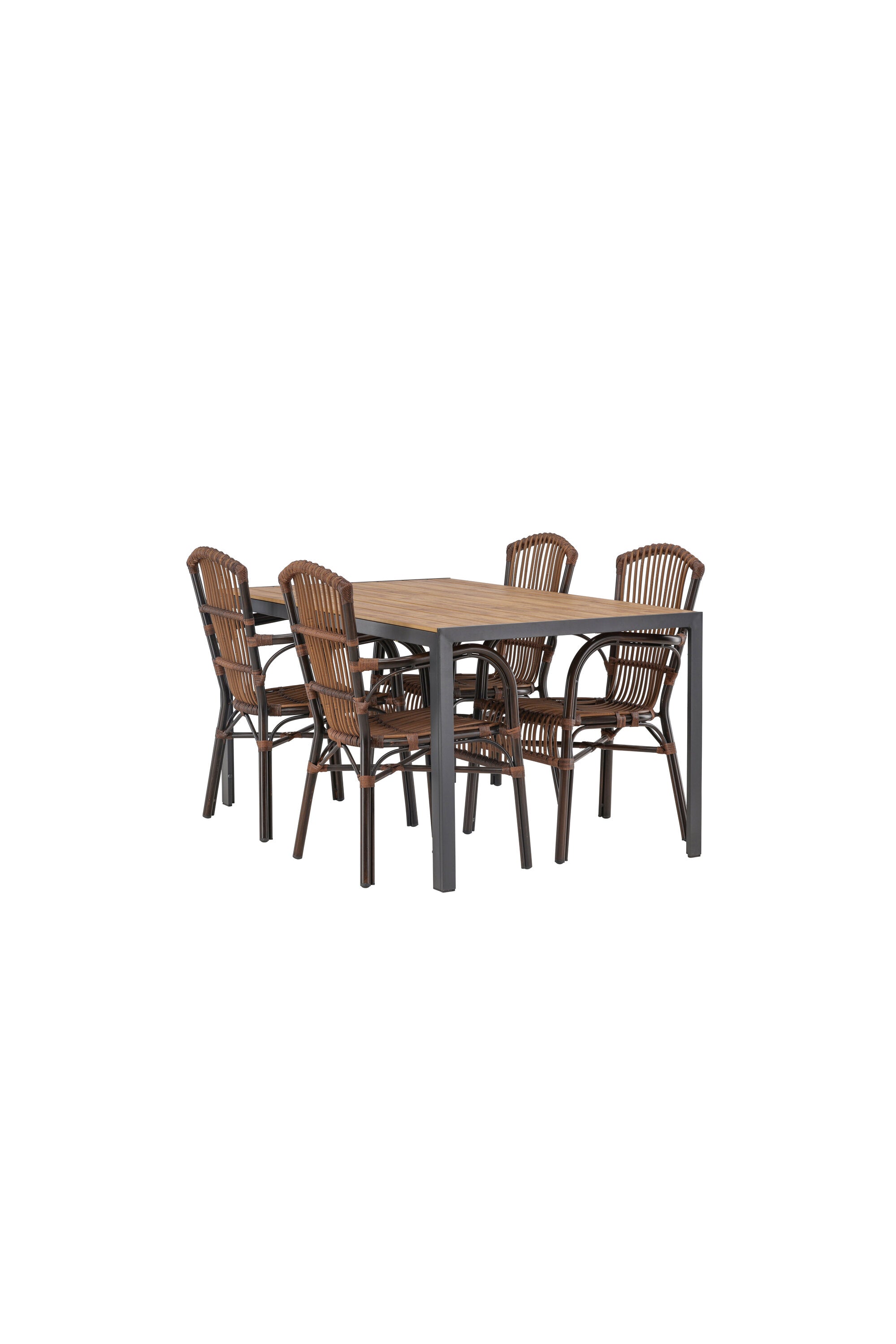 Break Outdoor-Tischset + Galera 150cm/4St. in Braun präsentiert im Onlineshop von KAQTU Design AG. Gartentischset ist von Venture Home