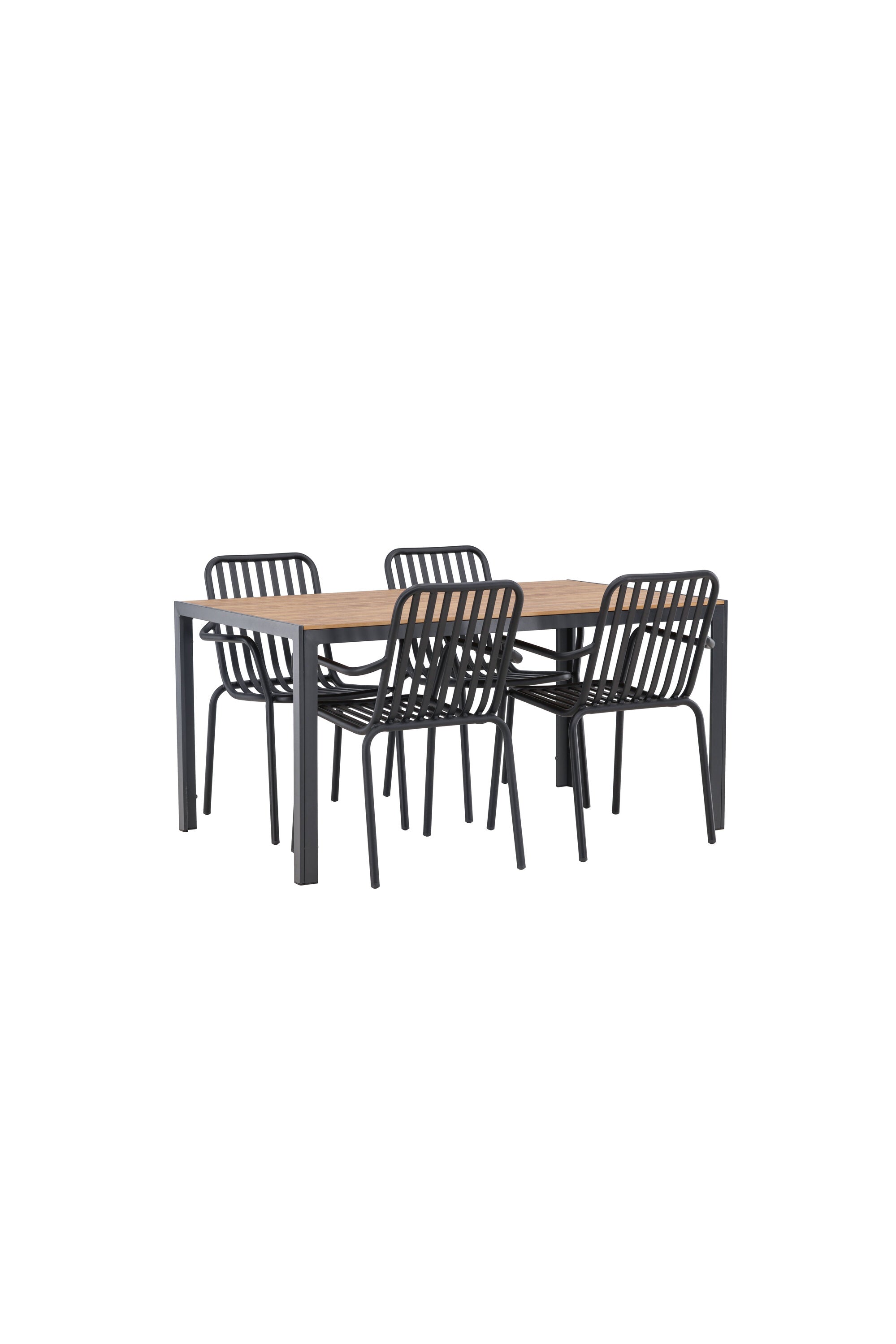 Break Outdoor-Tischset + Peking 150cm/4St. in Schwarz präsentiert im Onlineshop von KAQTU Design AG. Gartentischset ist von Venture Home