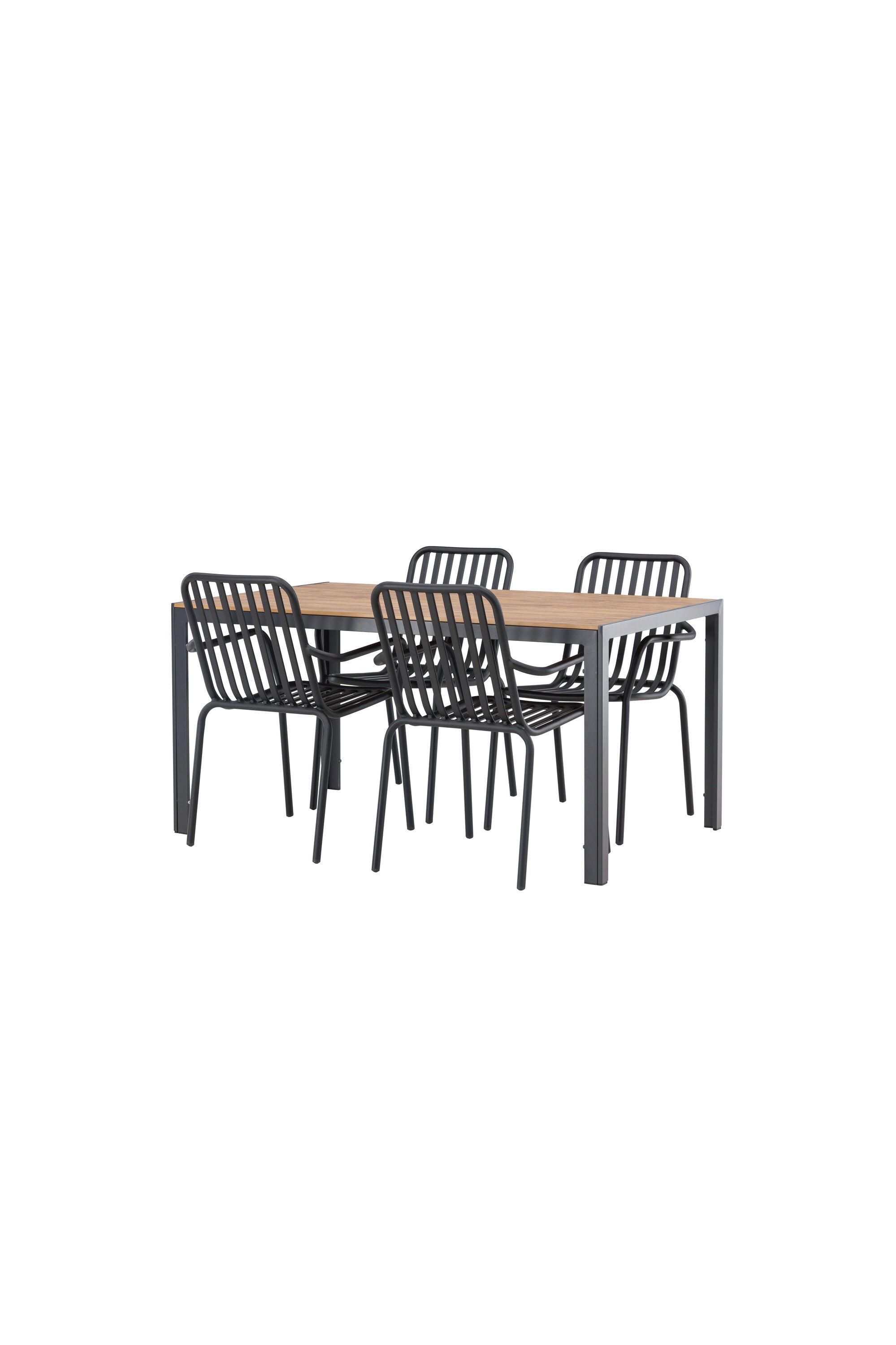 Break Outdoor-Tischset + Peking 150cm/4St. in Schwarz präsentiert im Onlineshop von KAQTU Design AG. Gartentischset ist von Venture Home