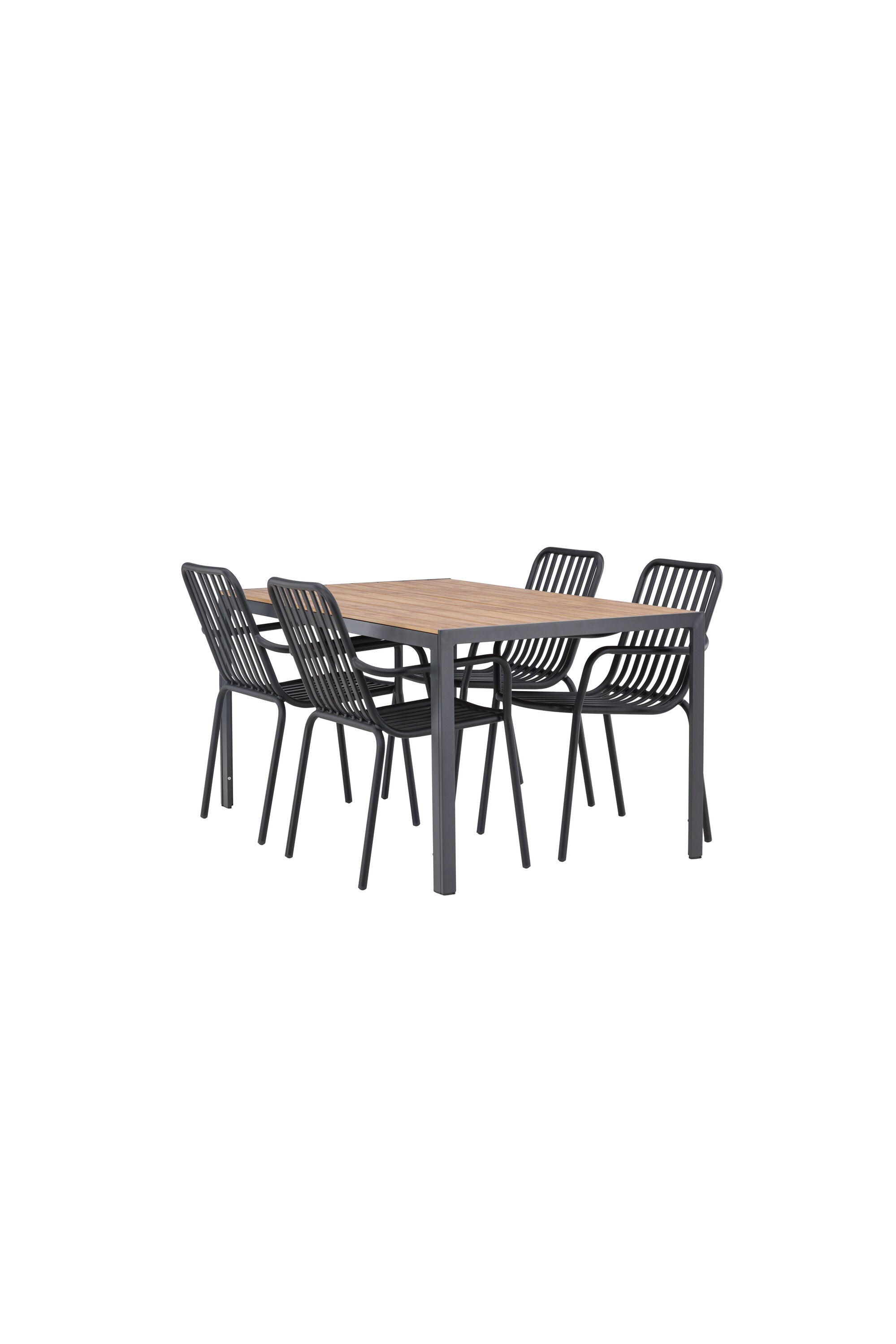 Break Outdoor-Tischset + Peking 150cm/4St. in Schwarz präsentiert im Onlineshop von KAQTU Design AG. Gartentischset ist von Venture Home