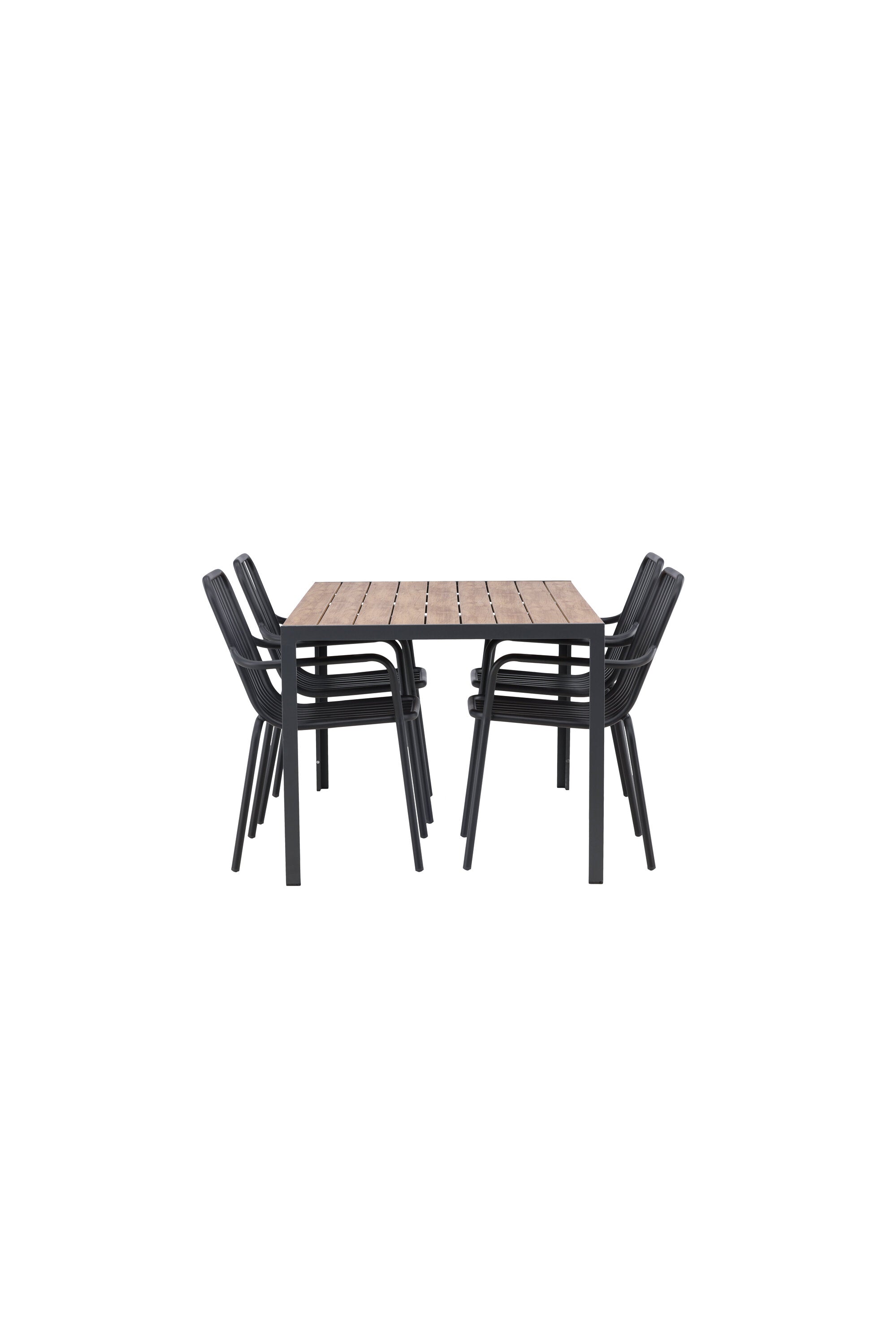 Break Outdoor-Tischset + Peking 150cm/4St. in Schwarz präsentiert im Onlineshop von KAQTU Design AG. Gartentischset ist von Venture Home