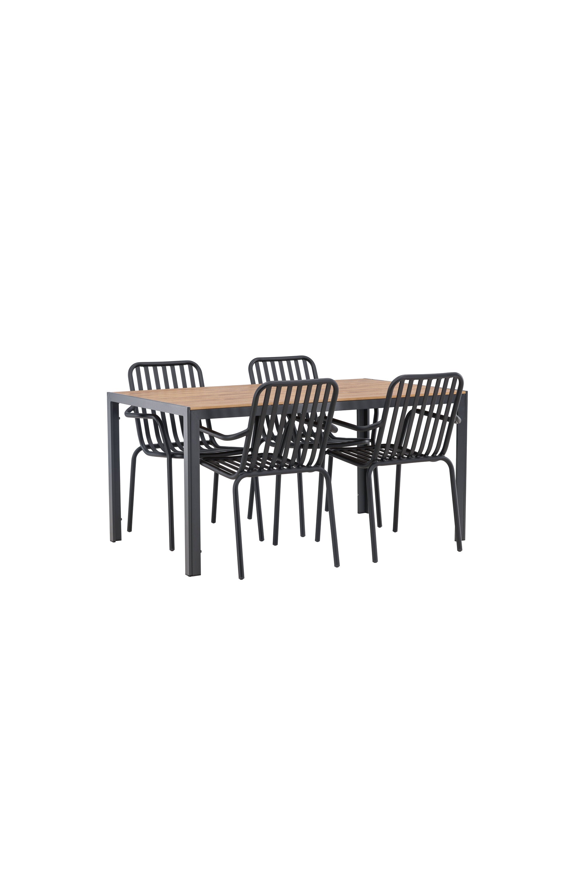 Break Outdoor-Tischset + Peking 150cm/4St. in Schwarz präsentiert im Onlineshop von KAQTU Design AG. Gartentischset ist von Venture Home