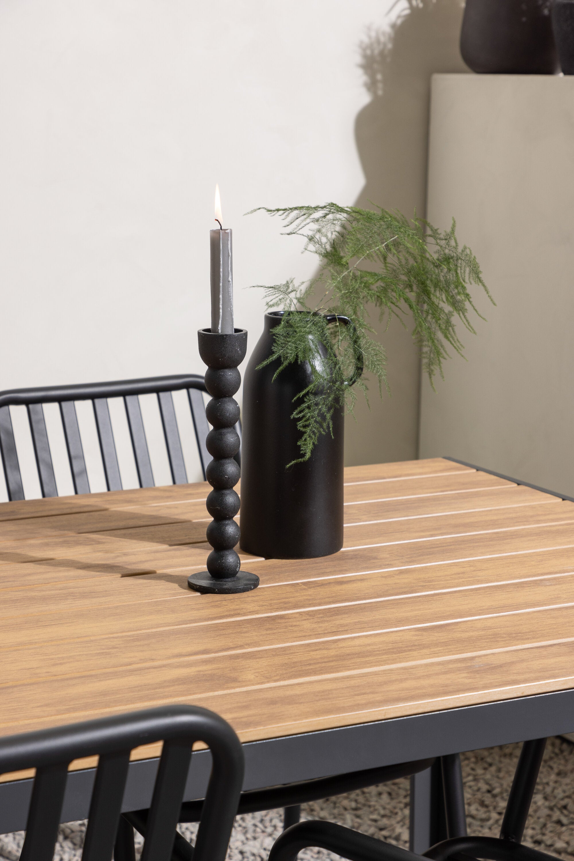 Break Outdoor-Tischset + Peking 150cm/4St. in Schwarz präsentiert im Onlineshop von KAQTU Design AG. Gartentischset ist von Venture Home