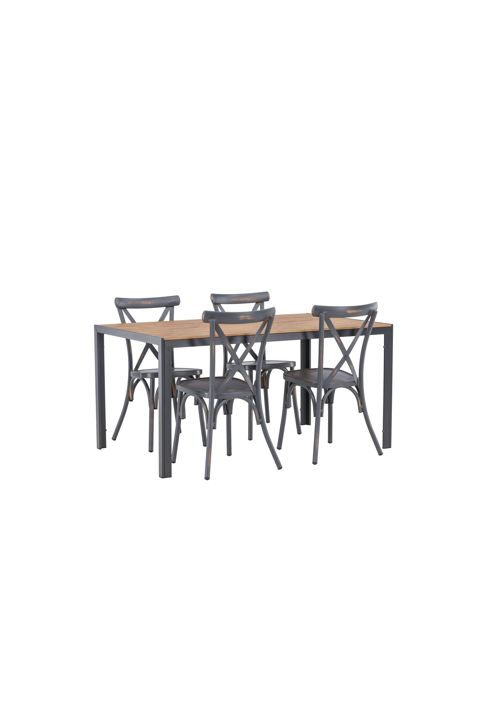 Break Outdoor-Tischset + Peking 150cm/4St. in Dunkelgrau präsentiert im Onlineshop von KAQTU Design AG. Gartentischset ist von Venture Home