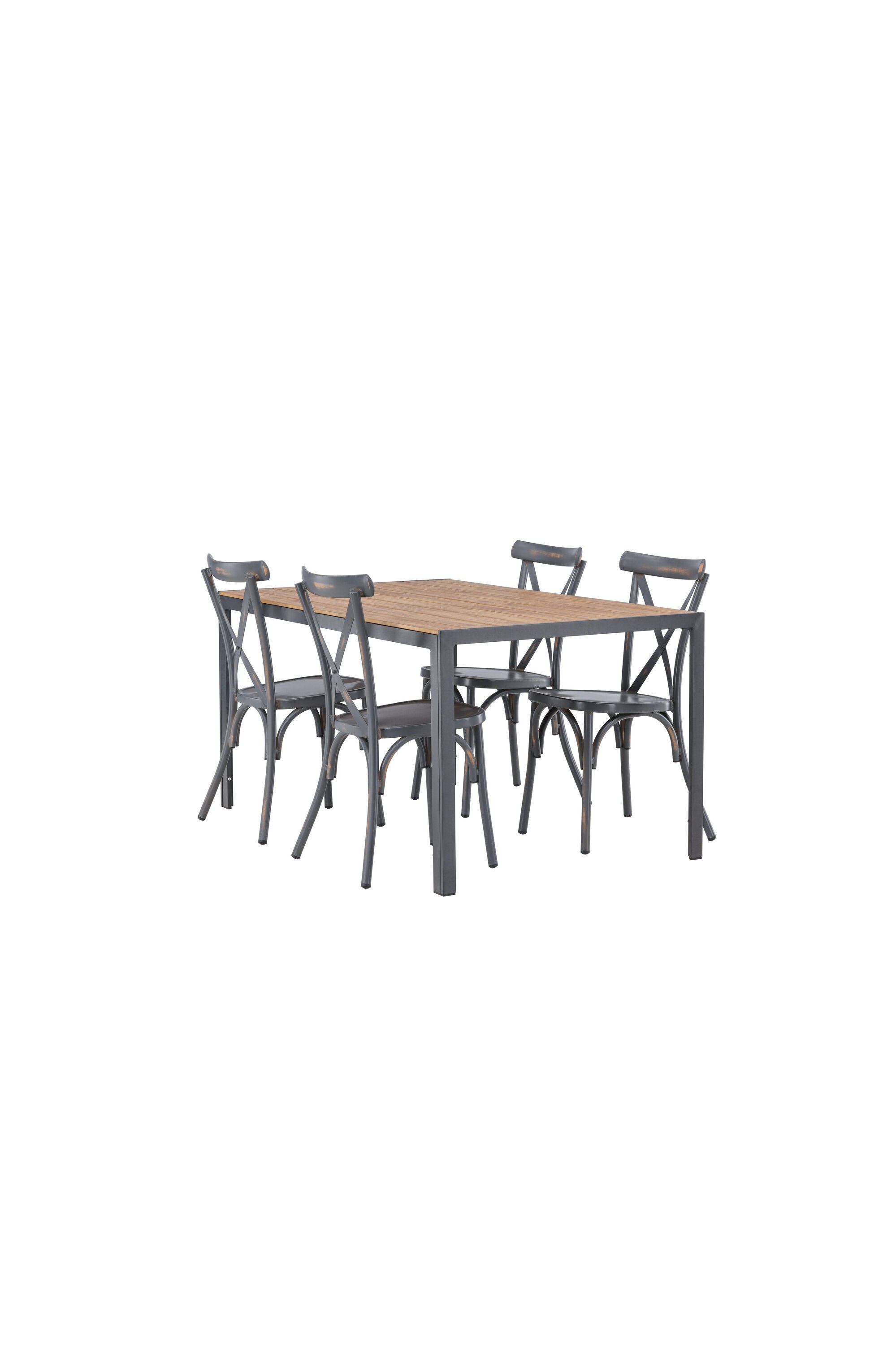 Break Outdoor-Tischset + Peking 150cm/4St. in Dunkelgrau präsentiert im Onlineshop von KAQTU Design AG. Gartentischset ist von Venture Home