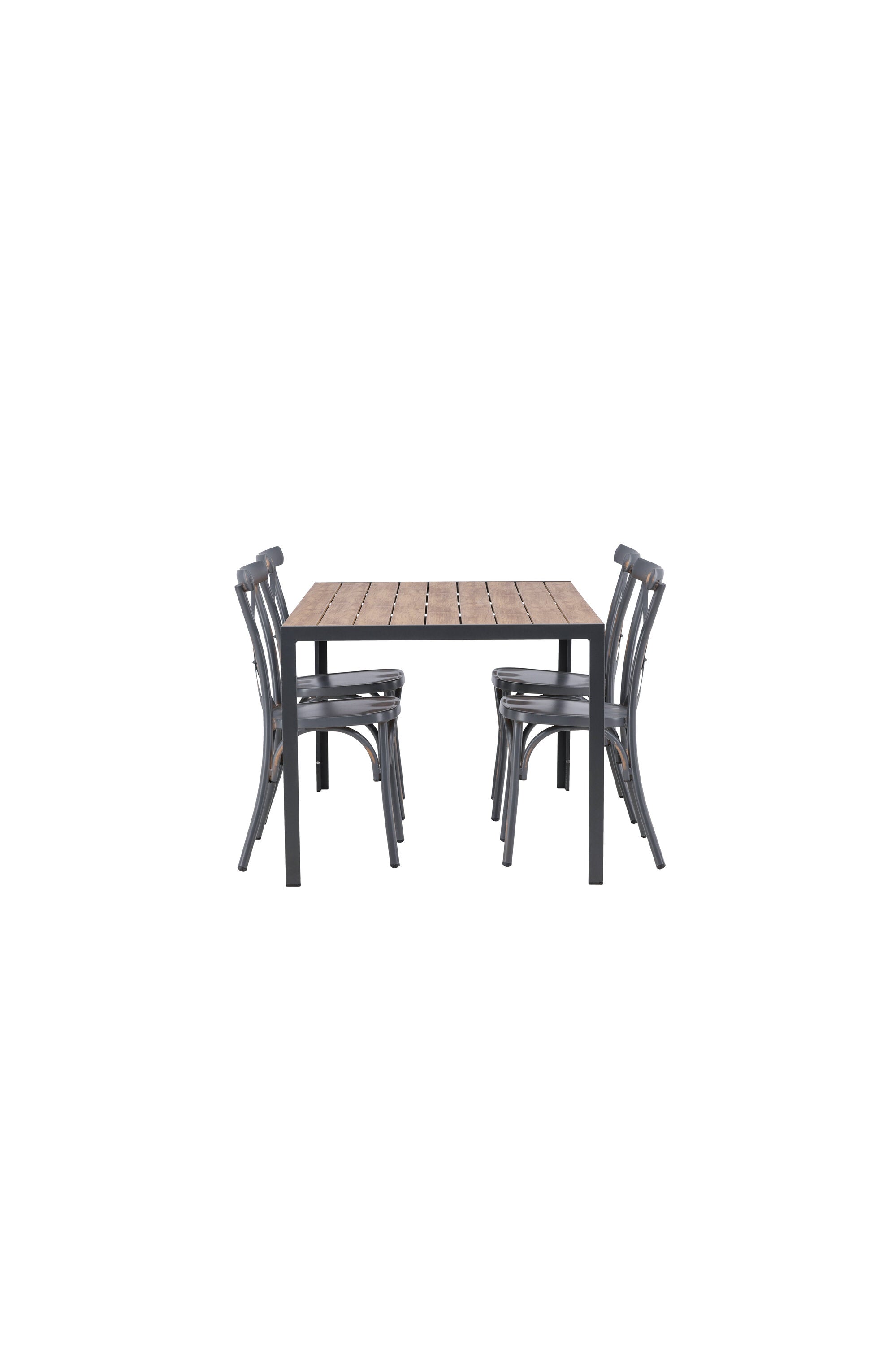Break Outdoor-Tischset + Peking 150cm/4St. in Dunkelgrau präsentiert im Onlineshop von KAQTU Design AG. Gartentischset ist von Venture Home