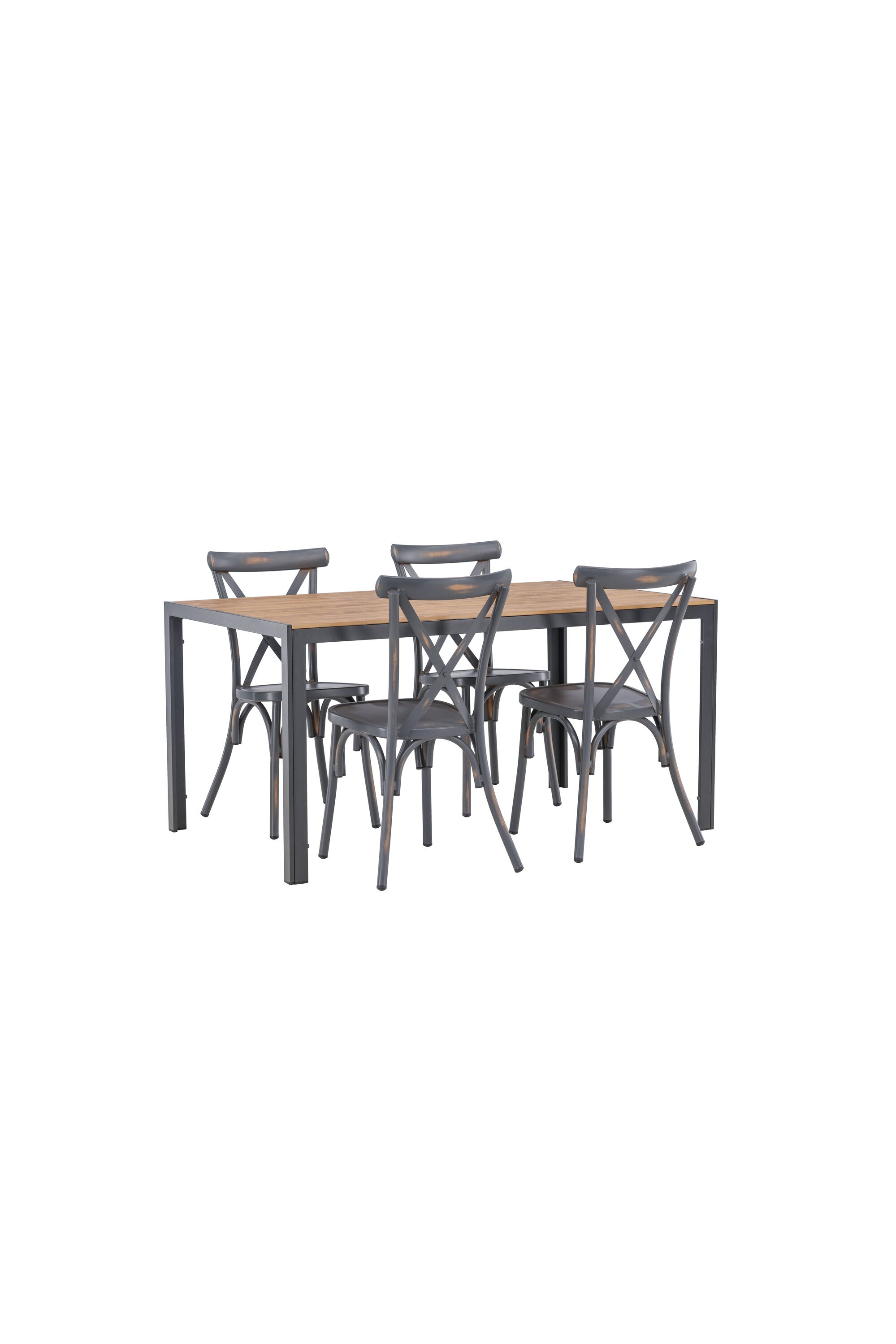 Break Outdoor-Tischset + Peking 150cm/4St. in Dunkelgrau präsentiert im Onlineshop von KAQTU Design AG. Gartentischset ist von Venture Home