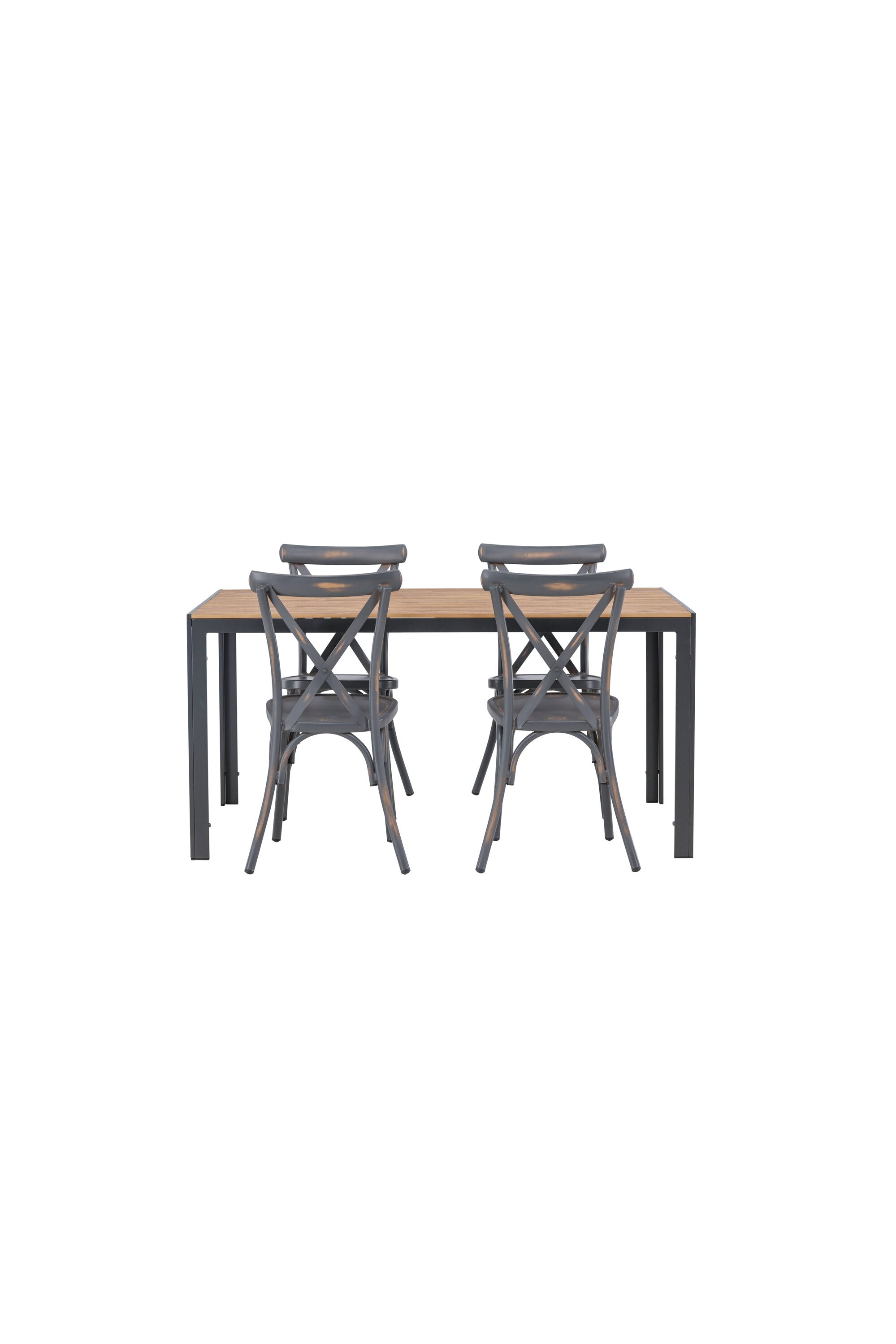 Break Outdoor-Tischset + Peking 150cm/4St. in Dunkelgrau präsentiert im Onlineshop von KAQTU Design AG. Gartentischset ist von Venture Home