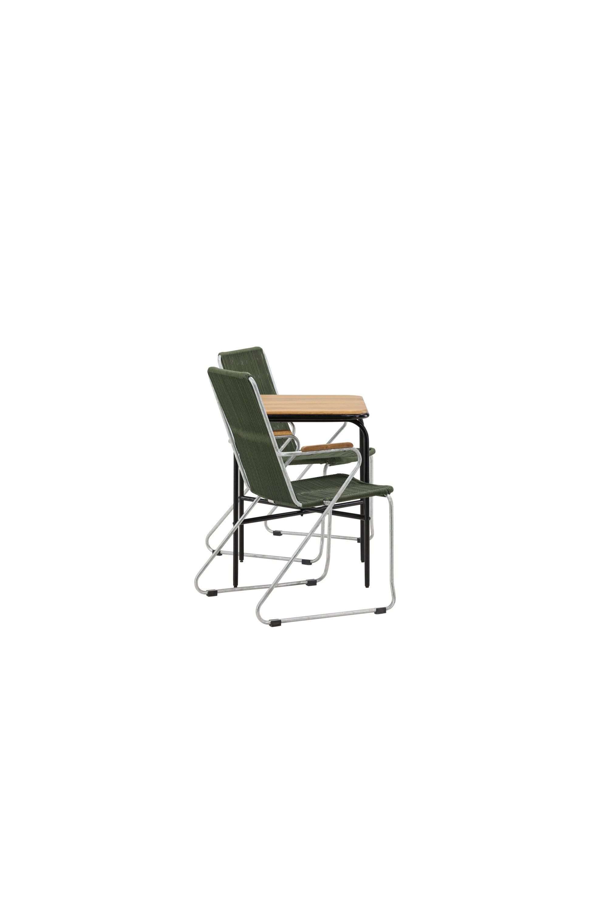 Holmbeck Outdoor-Tischset Bois 70cm/2St. in Grün, Silber präsentiert im Onlineshop von KAQTU Design AG. Gartentischset ist von Venture Home