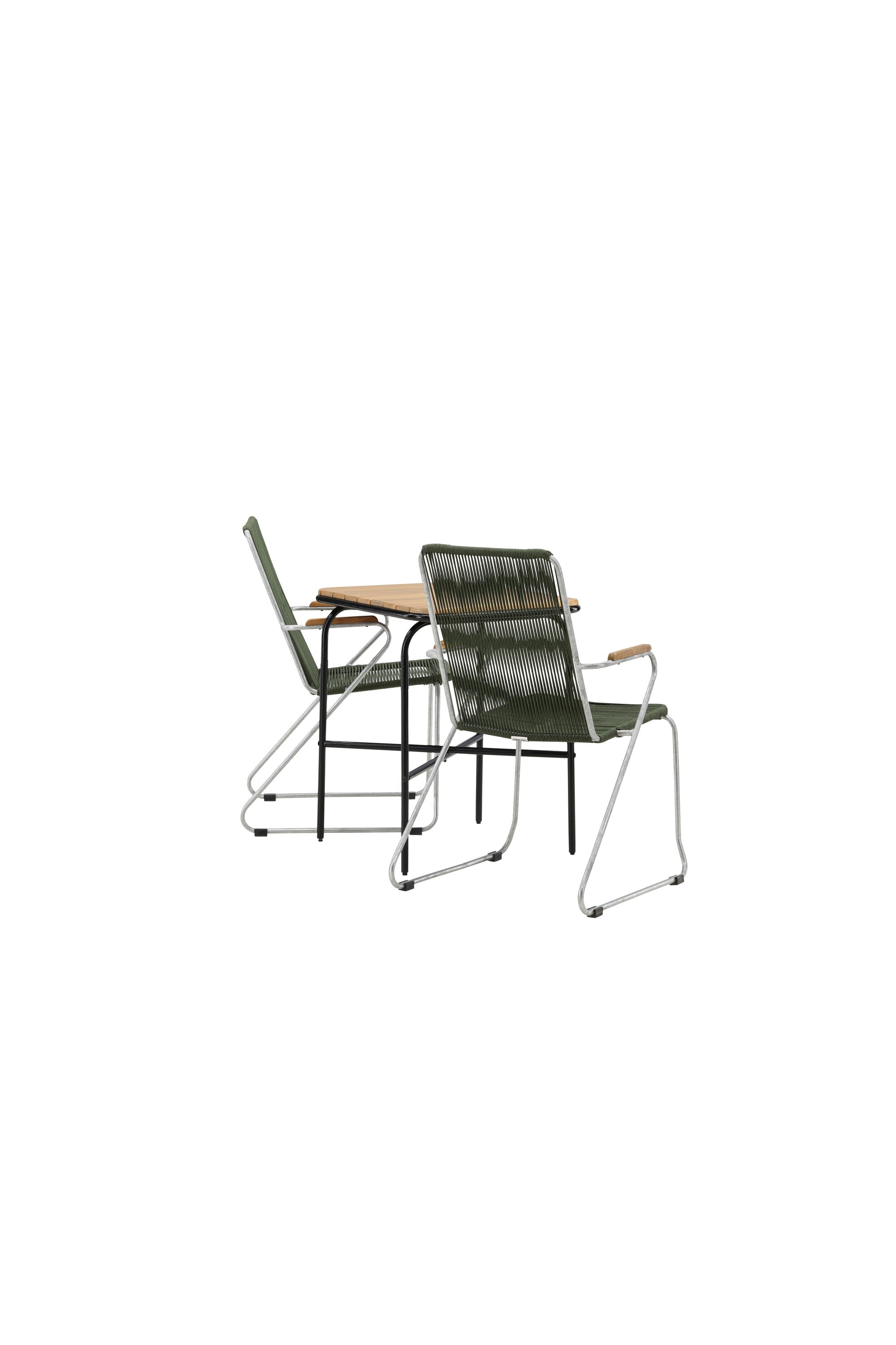 Holmbeck Outdoor-Tischset Bois 70cm/2St. in Grün, Silber präsentiert im Onlineshop von KAQTU Design AG. Gartentischset ist von Venture Home