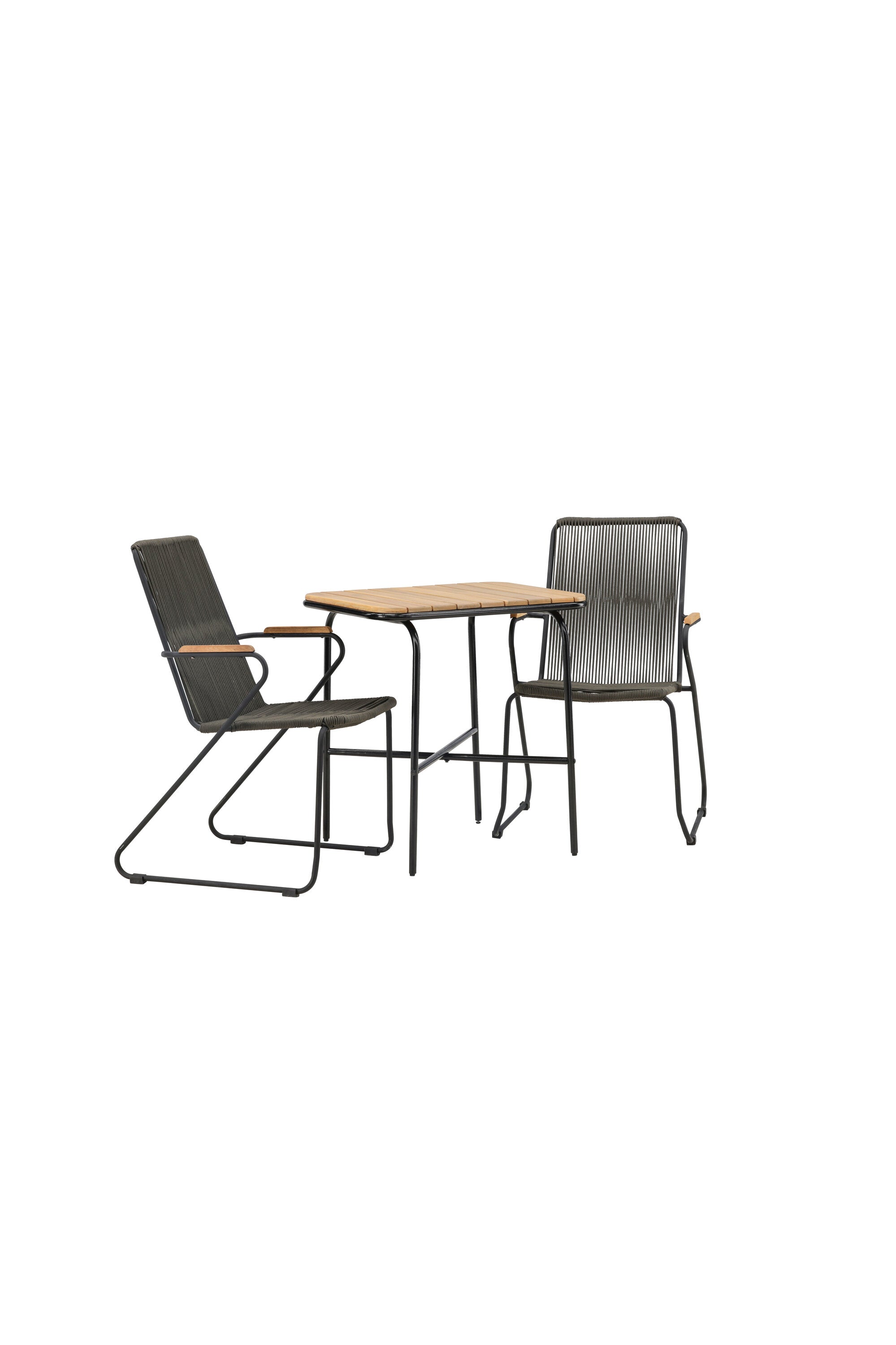 Holmbeck Outdoor-Tischset Bois 70cm/2St. in Schwarz, Dunkelgrau präsentiert im Onlineshop von KAQTU Design AG. Gartentischset ist von Venture Home