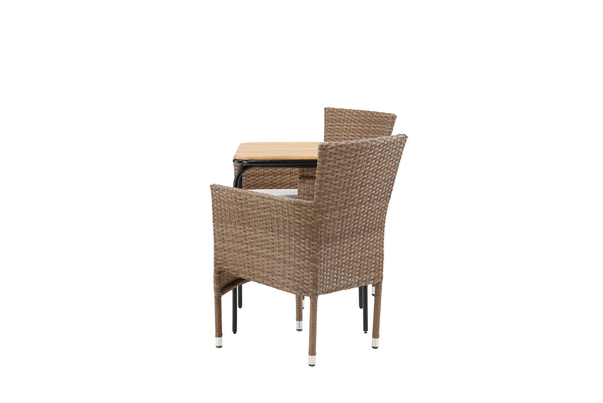 Holmbeck Outdoor-Tischset Malina 70cm/2St. in Natur / Schwarz präsentiert im Onlineshop von KAQTU Design AG. Gartentischset ist von Venture Home
