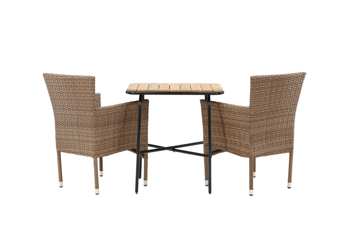 Holmbeck Outdoor-Tischset Malina 70cm/2St. in Natur / Schwarz präsentiert im Onlineshop von KAQTU Design AG. Gartentischset ist von Venture Home