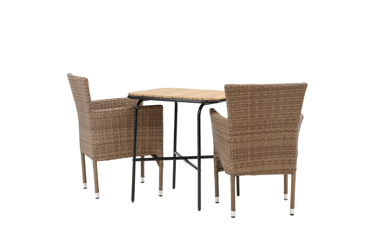 Holmbeck Outdoor-Tischset Malina 70cm/2St. in Natur / Schwarz präsentiert im Onlineshop von KAQTU Design AG. Gartentischset ist von Venture Home