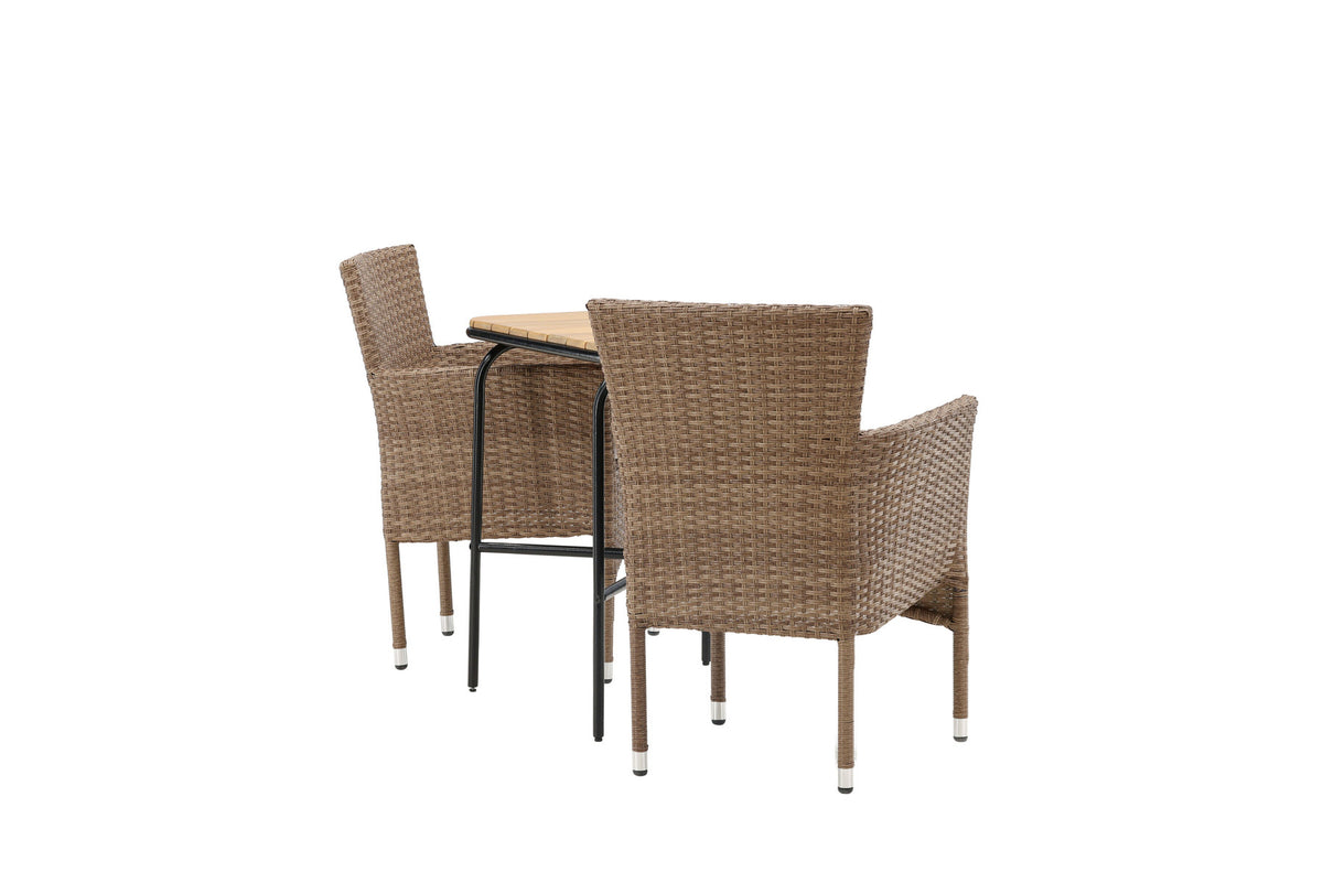 Holmbeck Outdoor-Tischset Malina 70cm/2St. in Natur / Schwarz präsentiert im Onlineshop von KAQTU Design AG. Gartentischset ist von Venture Home