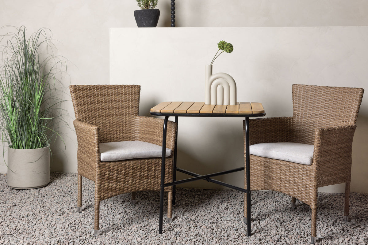 Holmbeck Outdoor-Tischset Malina 70cm/2St. in Natur / Schwarz präsentiert im Onlineshop von KAQTU Design AG. Gartentischset ist von Venture Home
