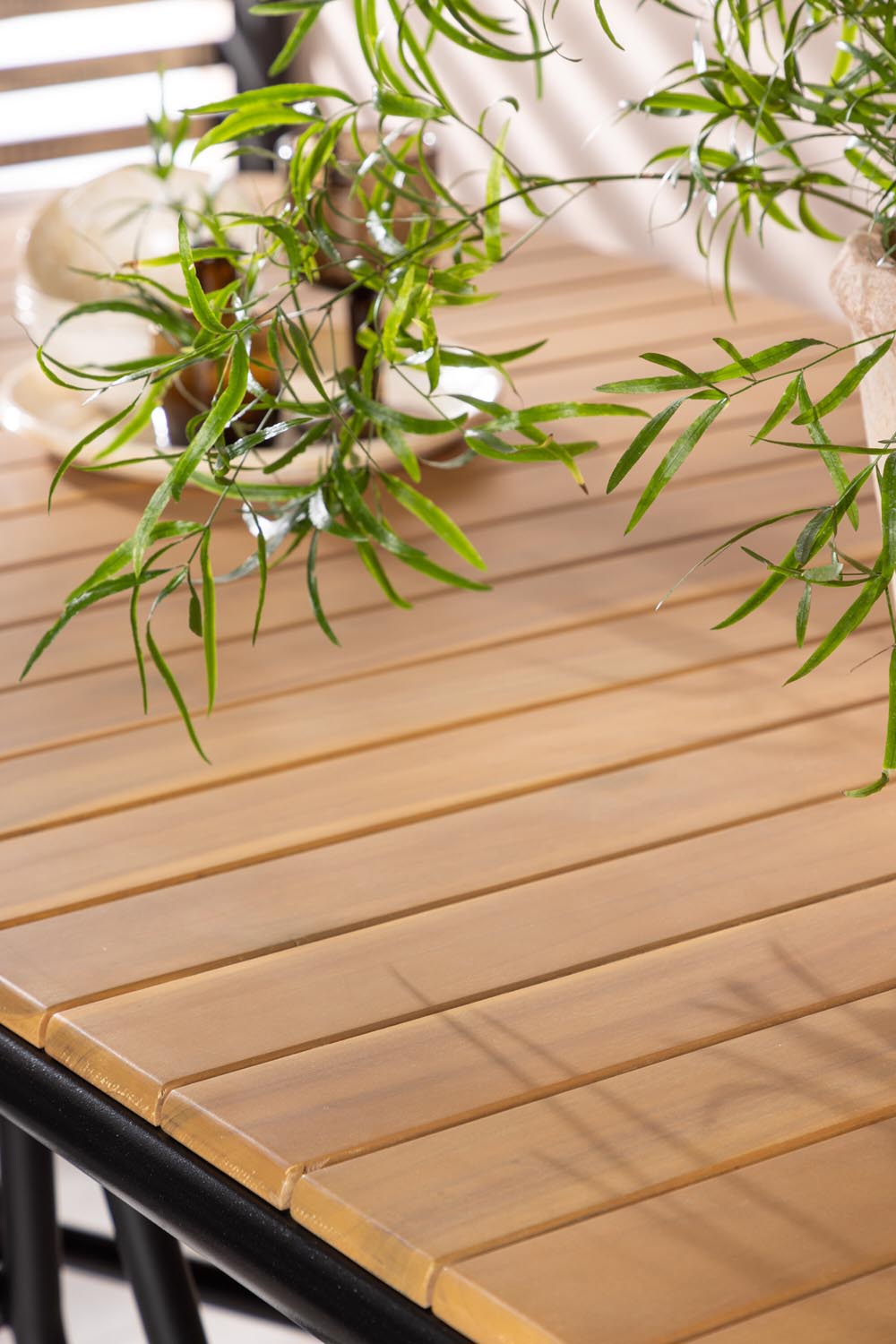 Holmbeck Outdoor-Tischset Peking 200cm/6St. in Schwarz präsentiert im Onlineshop von KAQTU Design AG. Gartentischset ist von Venture Home