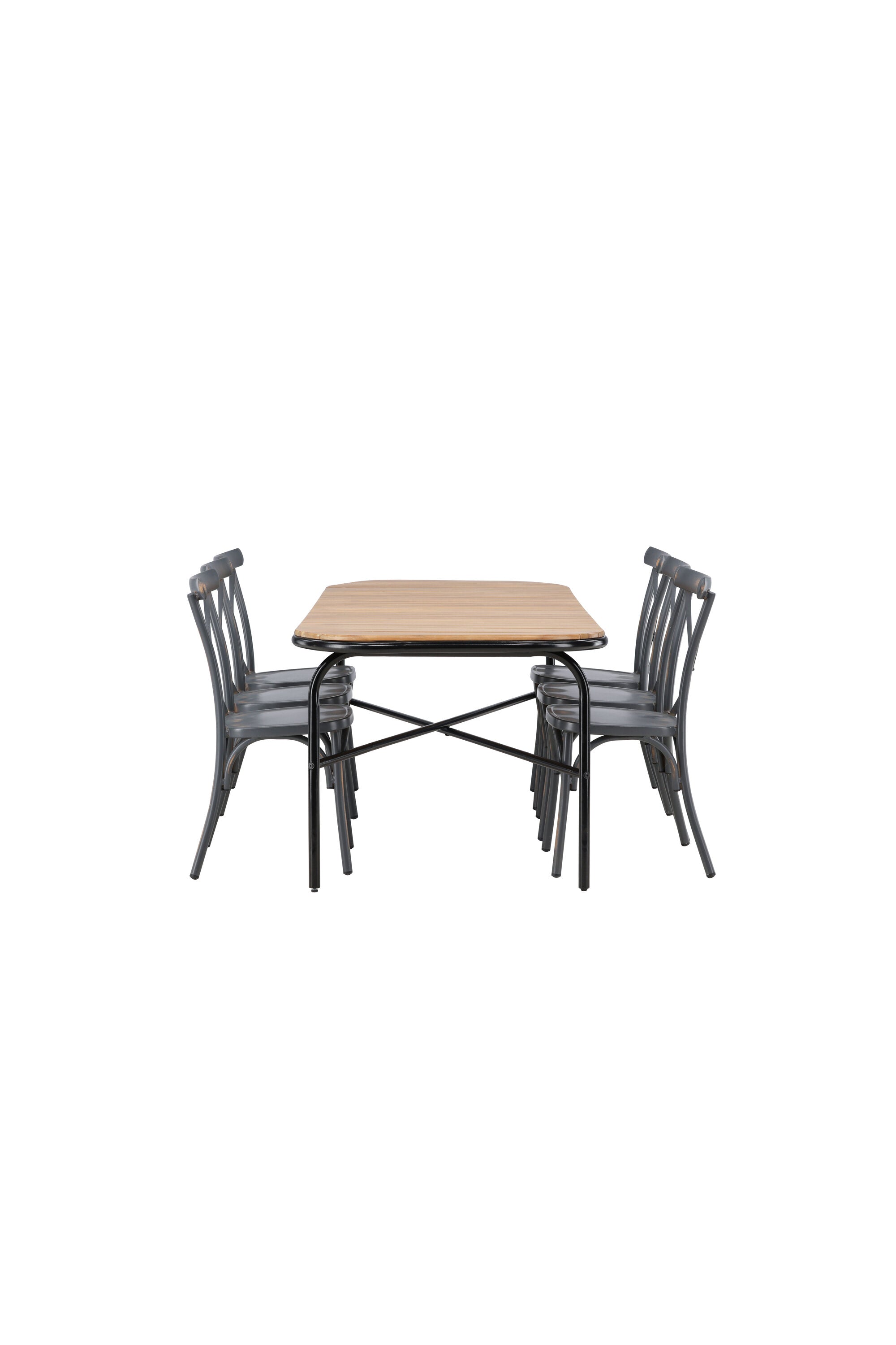 Holmbeck Outdoor-Tischset Peking 200cm/6St. in Dunkelgrau präsentiert im Onlineshop von KAQTU Design AG. Gartentischset ist von Venture Home