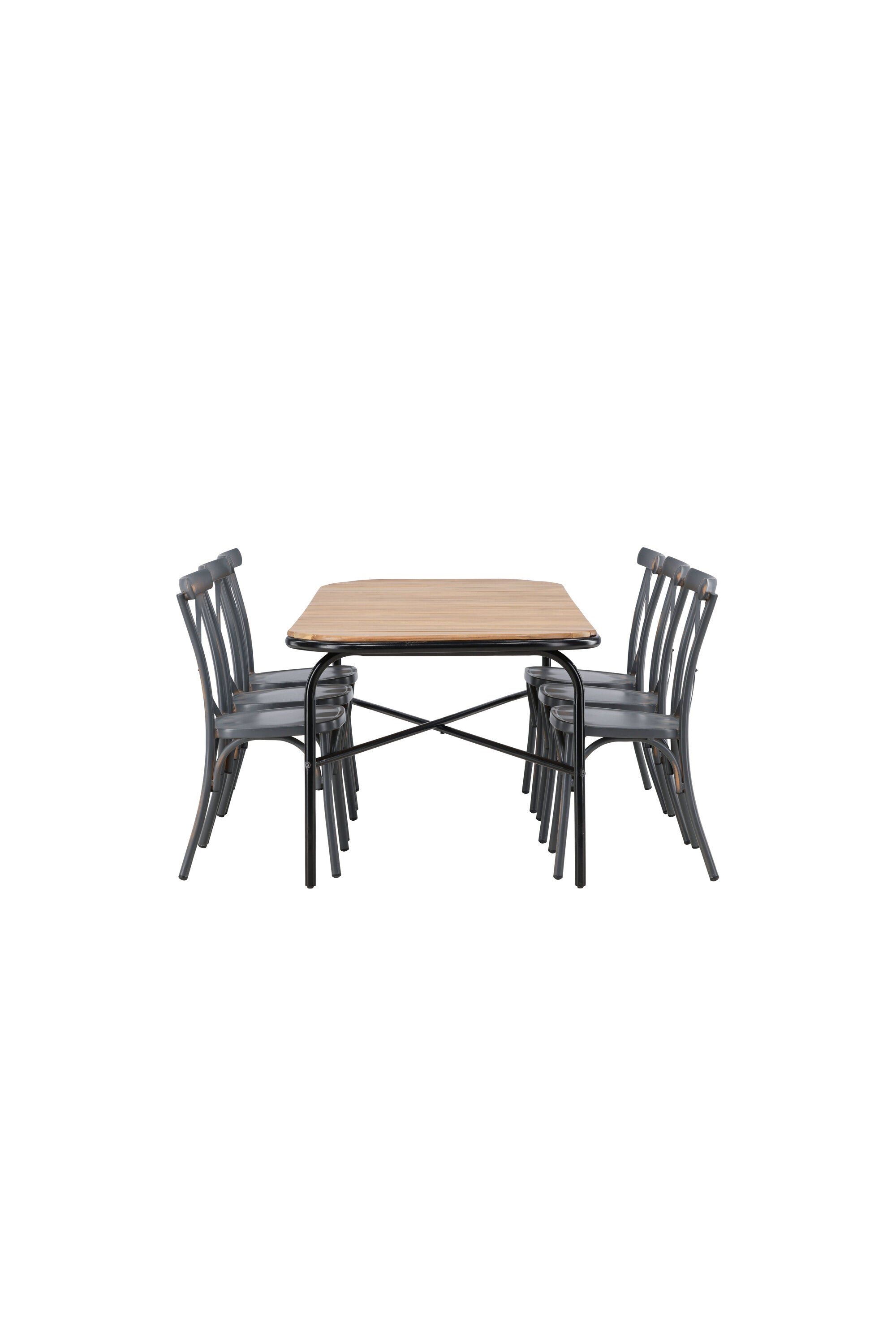 Holmbeck Outdoor-Tischset Peking 200cm/6St. in Dunkelgrau präsentiert im Onlineshop von KAQTU Design AG. Gartentischset ist von Venture Home