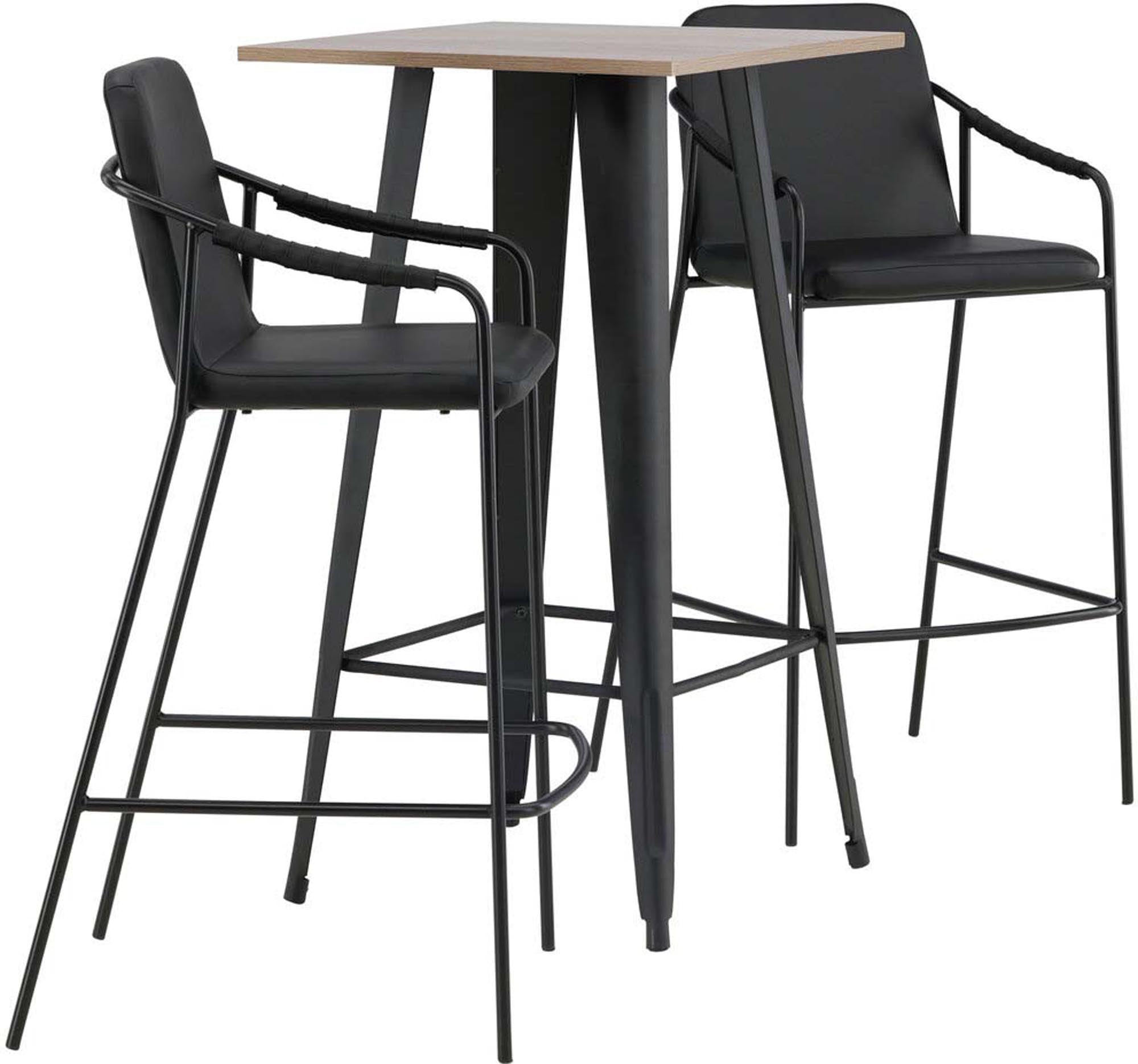 Barset Tempe + Tvist 60cm/2St. in Schwarz präsentiert im Onlineshop von KAQTU Design AG. Bartischset ist von Venture Home
