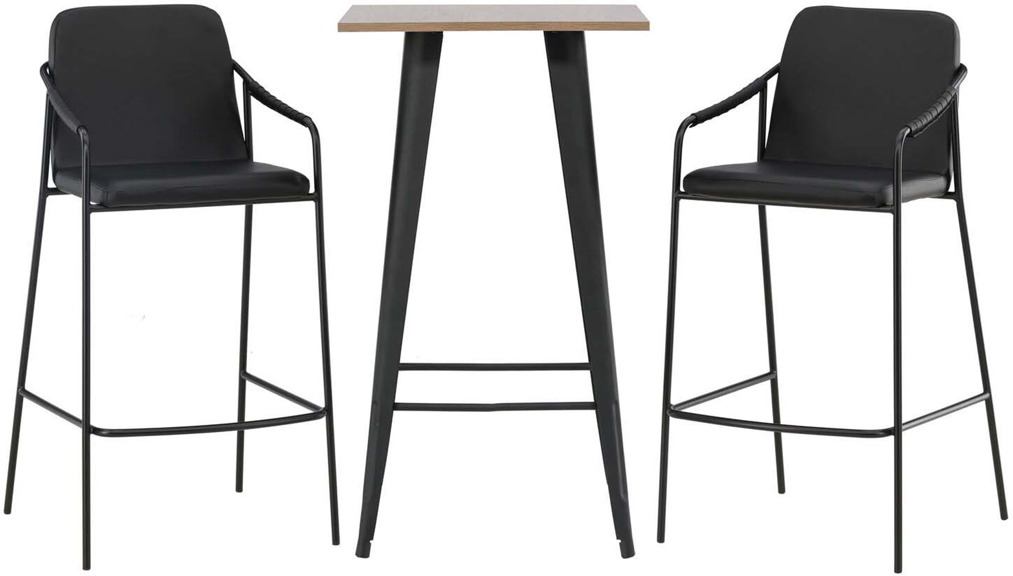 Barset Tempe + Tvist 60cm/2St. in Schwarz präsentiert im Onlineshop von KAQTU Design AG. Bartischset ist von Venture Home