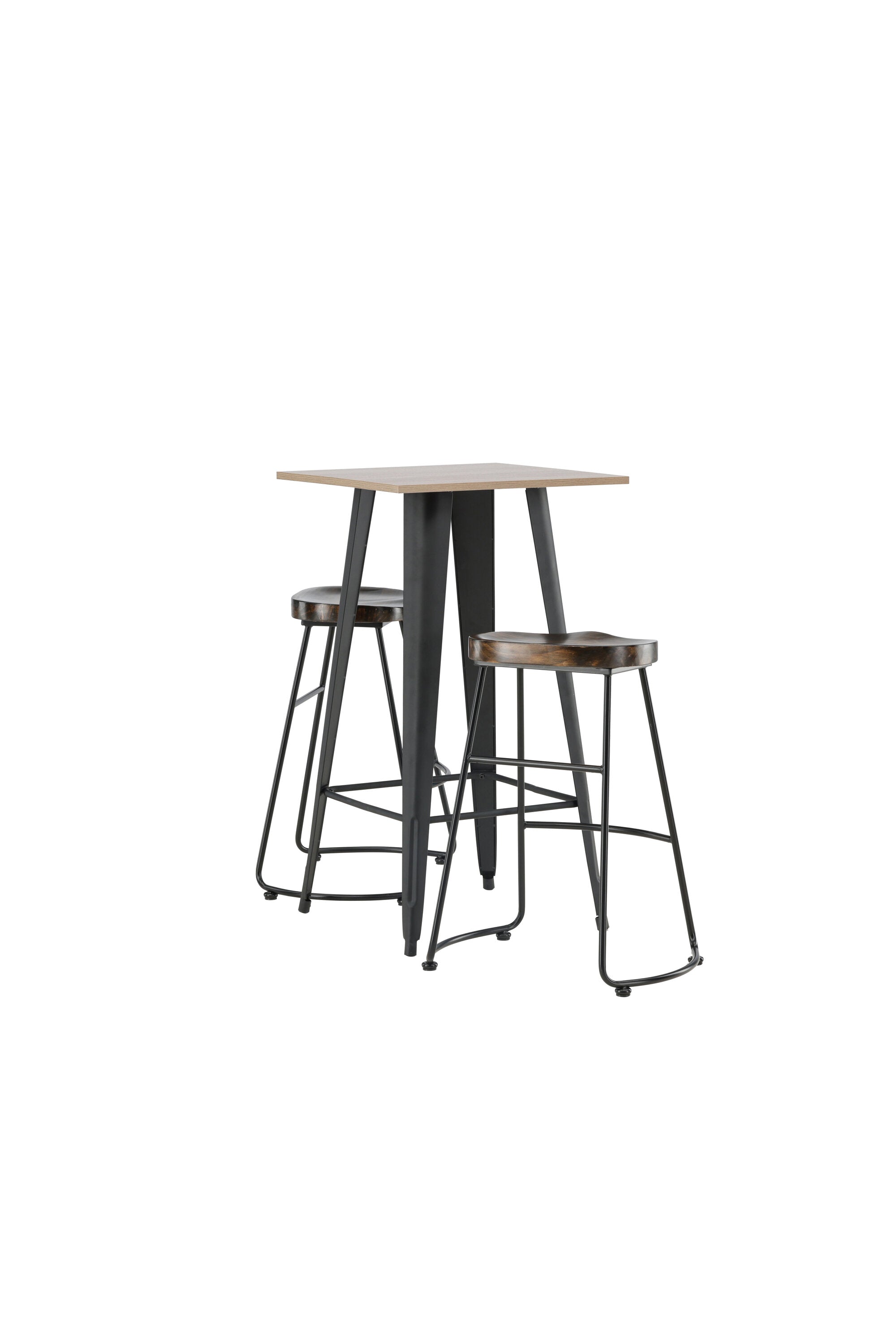 Barset Tempe + Ozark 60cm/2St. in Schwarz präsentiert im Onlineshop von KAQTU Design AG. Bartischset ist von Venture Home