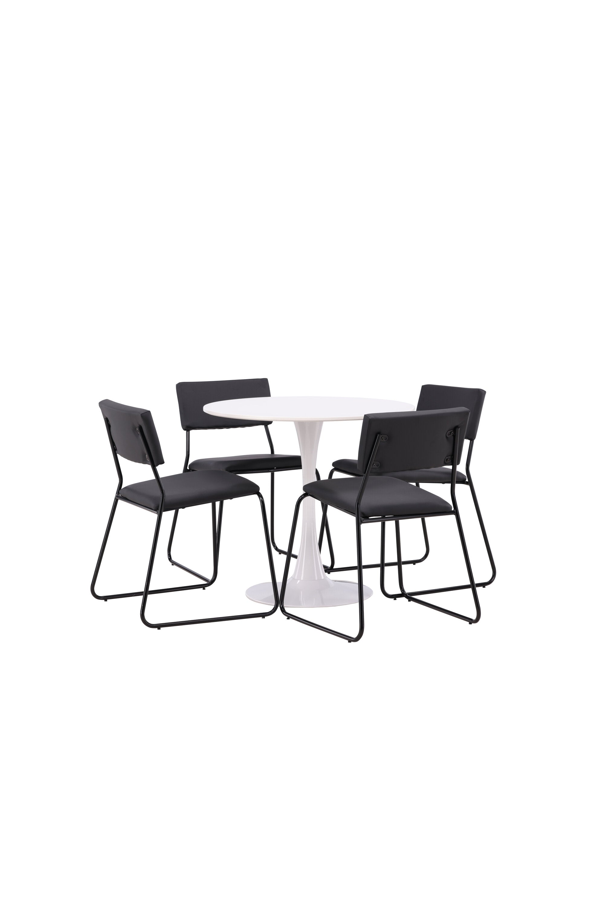 Hamden Esszimmerset + Kenth ⌀80cm/4St. in Schwarz präsentiert im Onlineshop von KAQTU Design AG. Esszimmerset ist von Venture Home