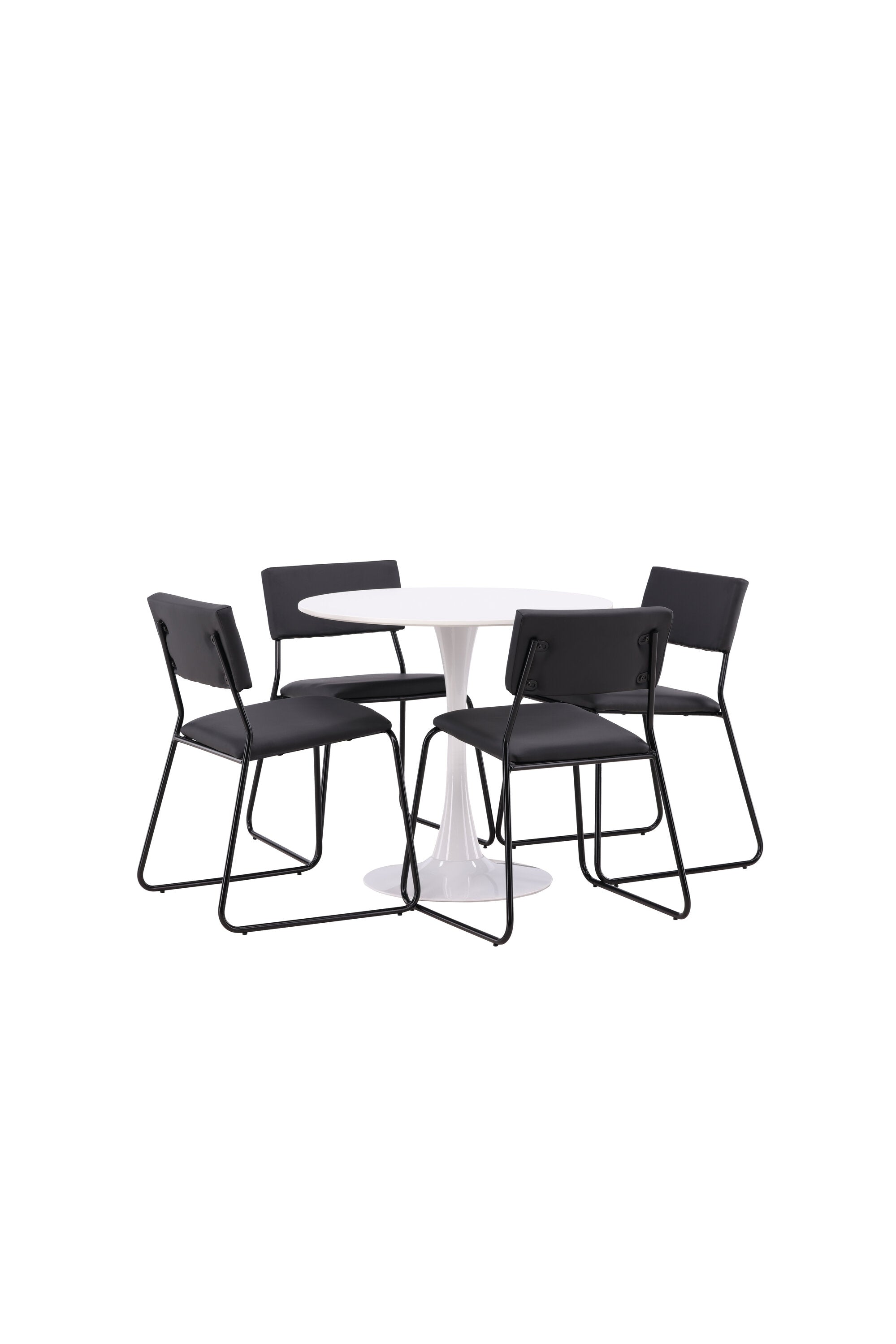 Hamden Esszimmerset + Kenth ⌀80cm/4St. in Schwarz präsentiert im Onlineshop von KAQTU Design AG. Esszimmerset ist von Venture Home
