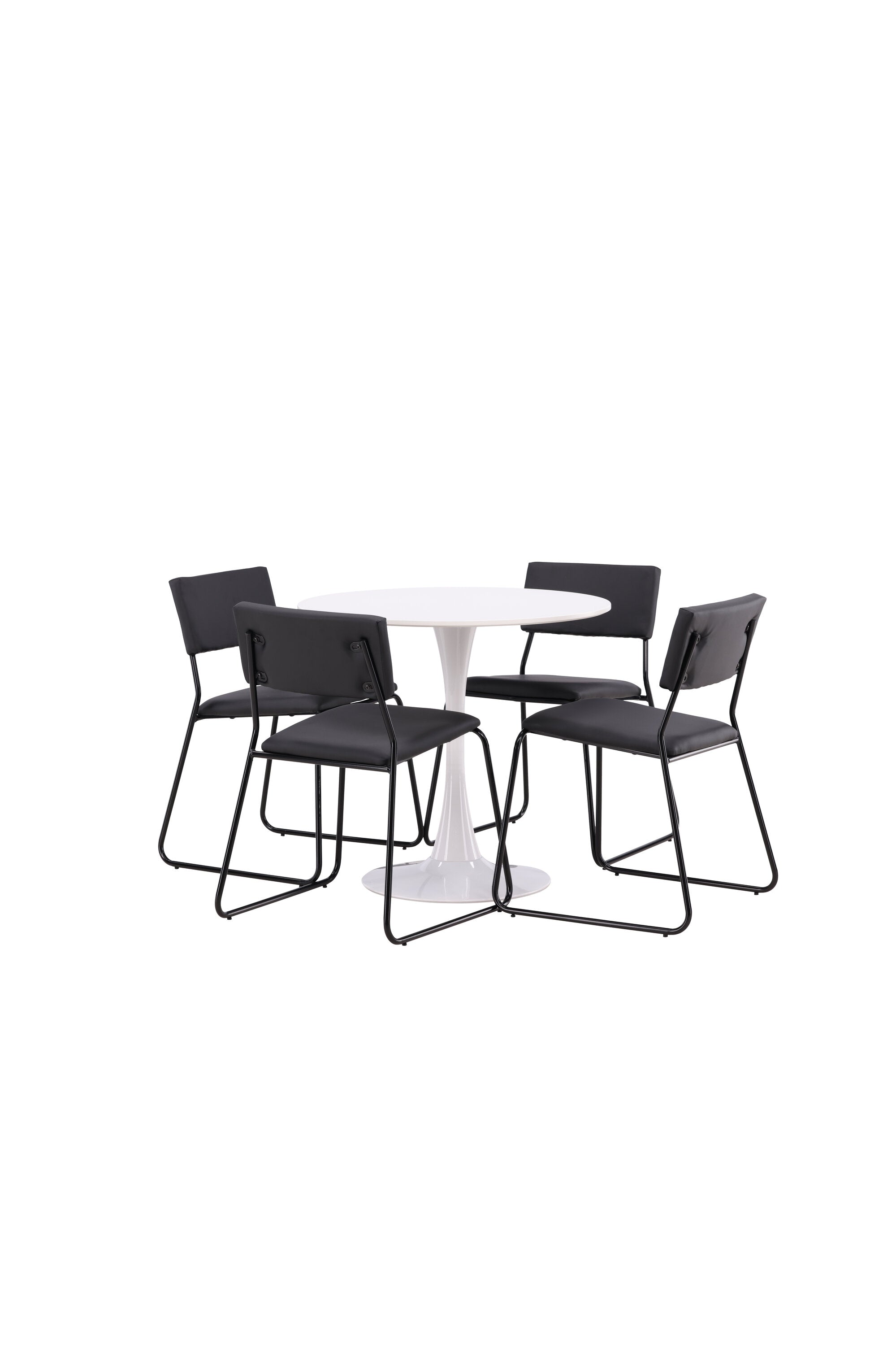 Hamden Esszimmerset + Kenth ⌀80cm/4St. in Schwarz präsentiert im Onlineshop von KAQTU Design AG. Esszimmerset ist von Venture Home