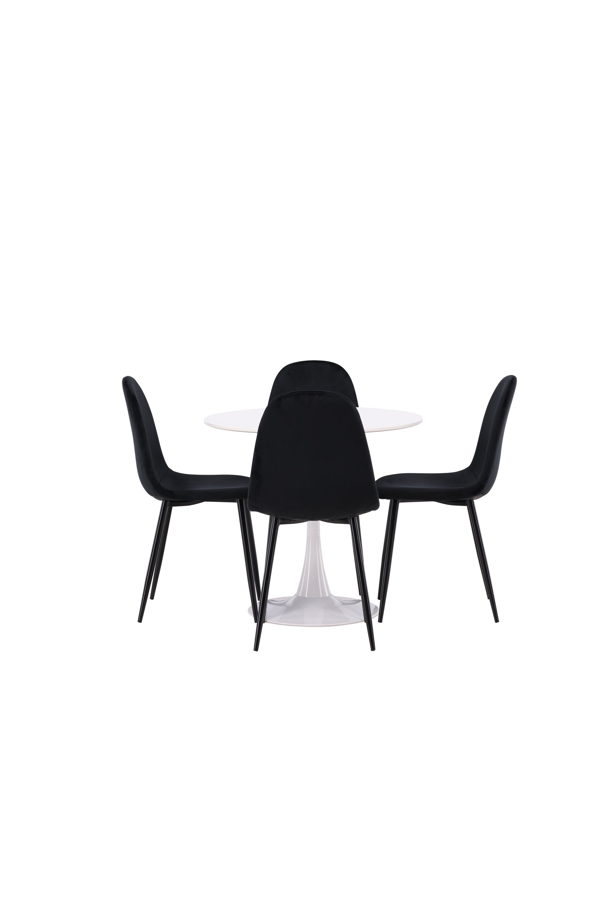 Hamden Esszimmerset + Polar ⌀80cm/4St. in Schwarz präsentiert im Onlineshop von KAQTU Design AG. Esszimmerset ist von Venture Home