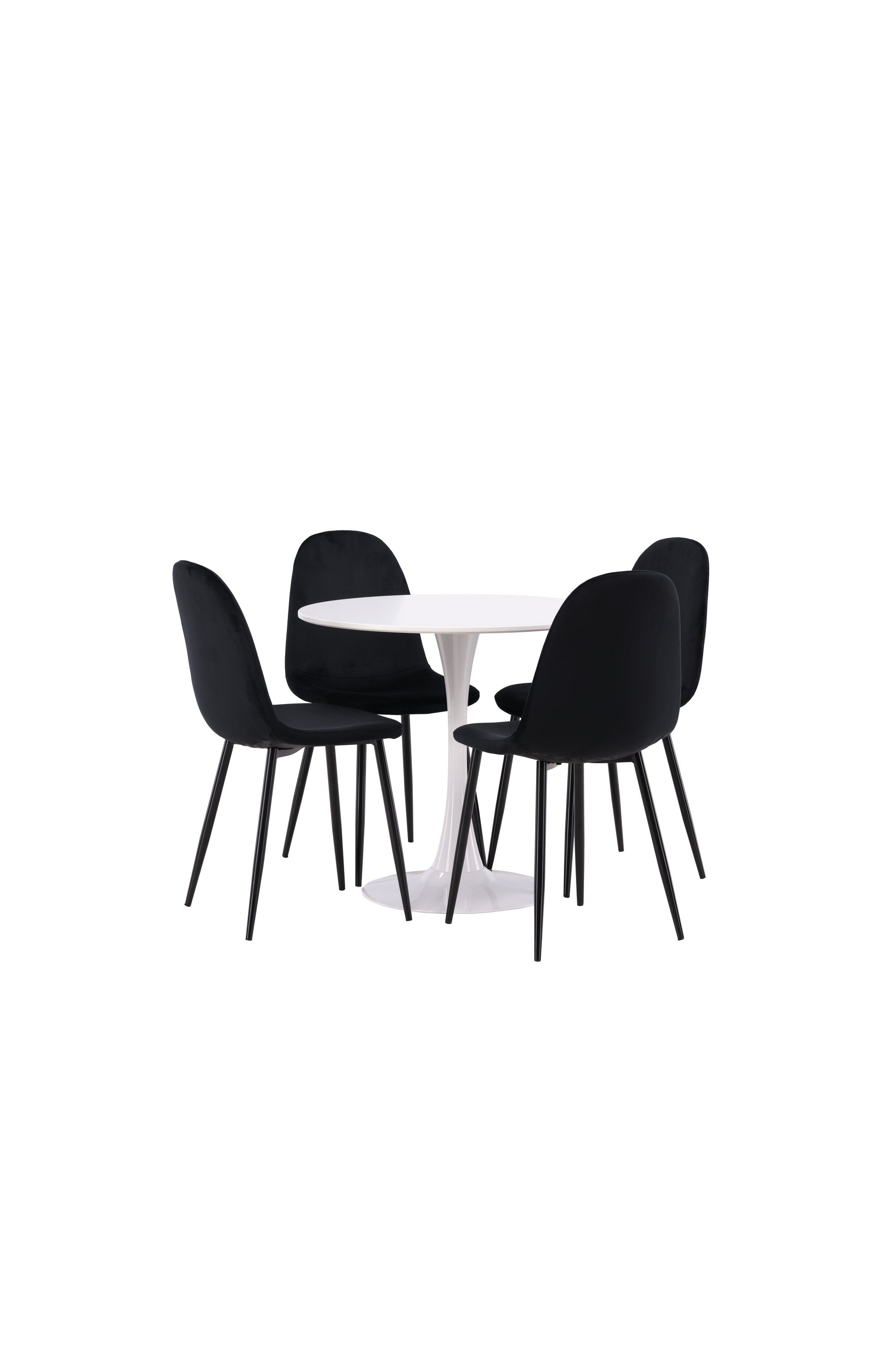 Hamden Esszimmerset + Polar ⌀80cm/4St. in Schwarz präsentiert im Onlineshop von KAQTU Design AG. Esszimmerset ist von Venture Home