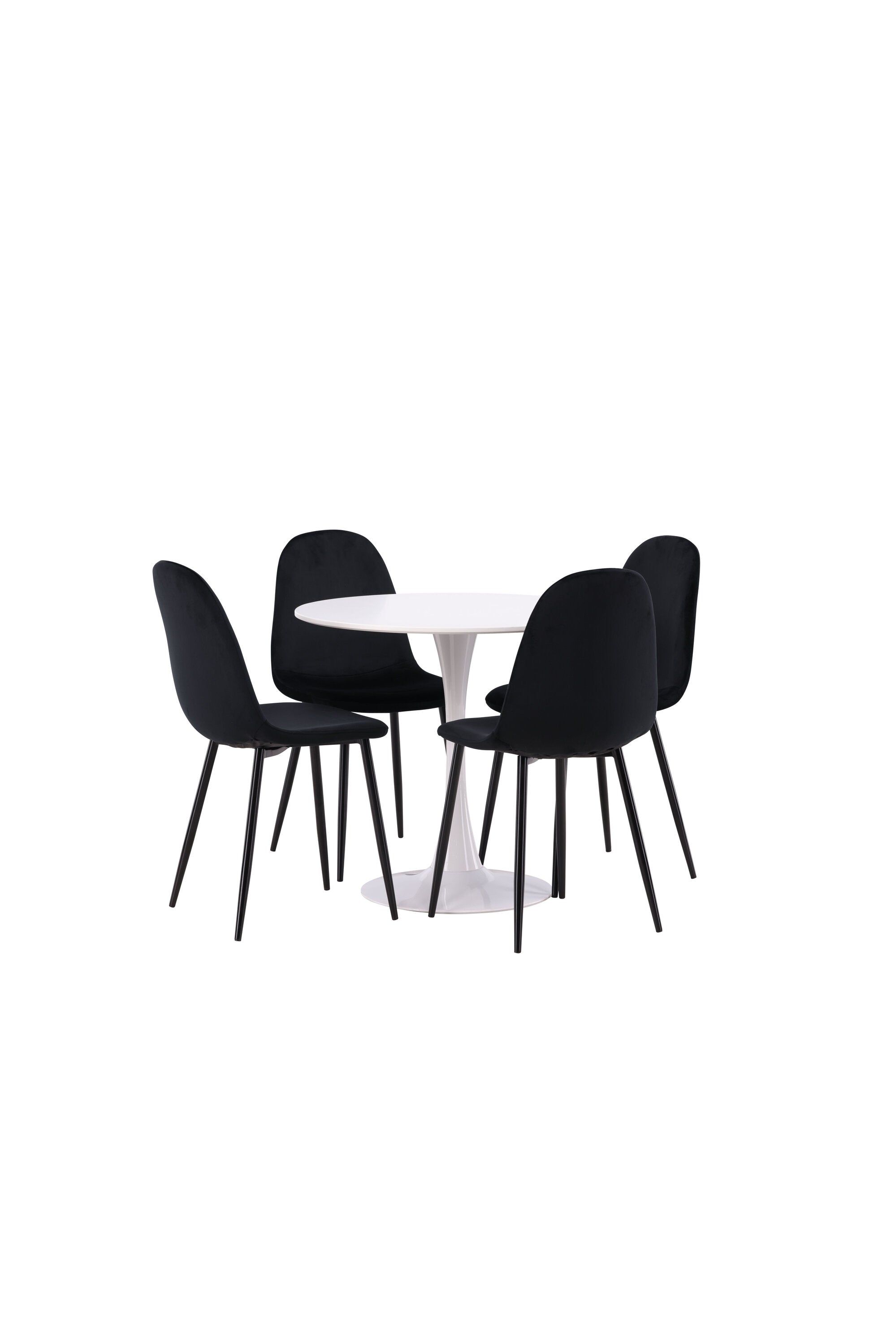 Hamden Esszimmerset + Polar ⌀80cm/4St. in Schwarz präsentiert im Onlineshop von KAQTU Design AG. Esszimmerset ist von Venture Home