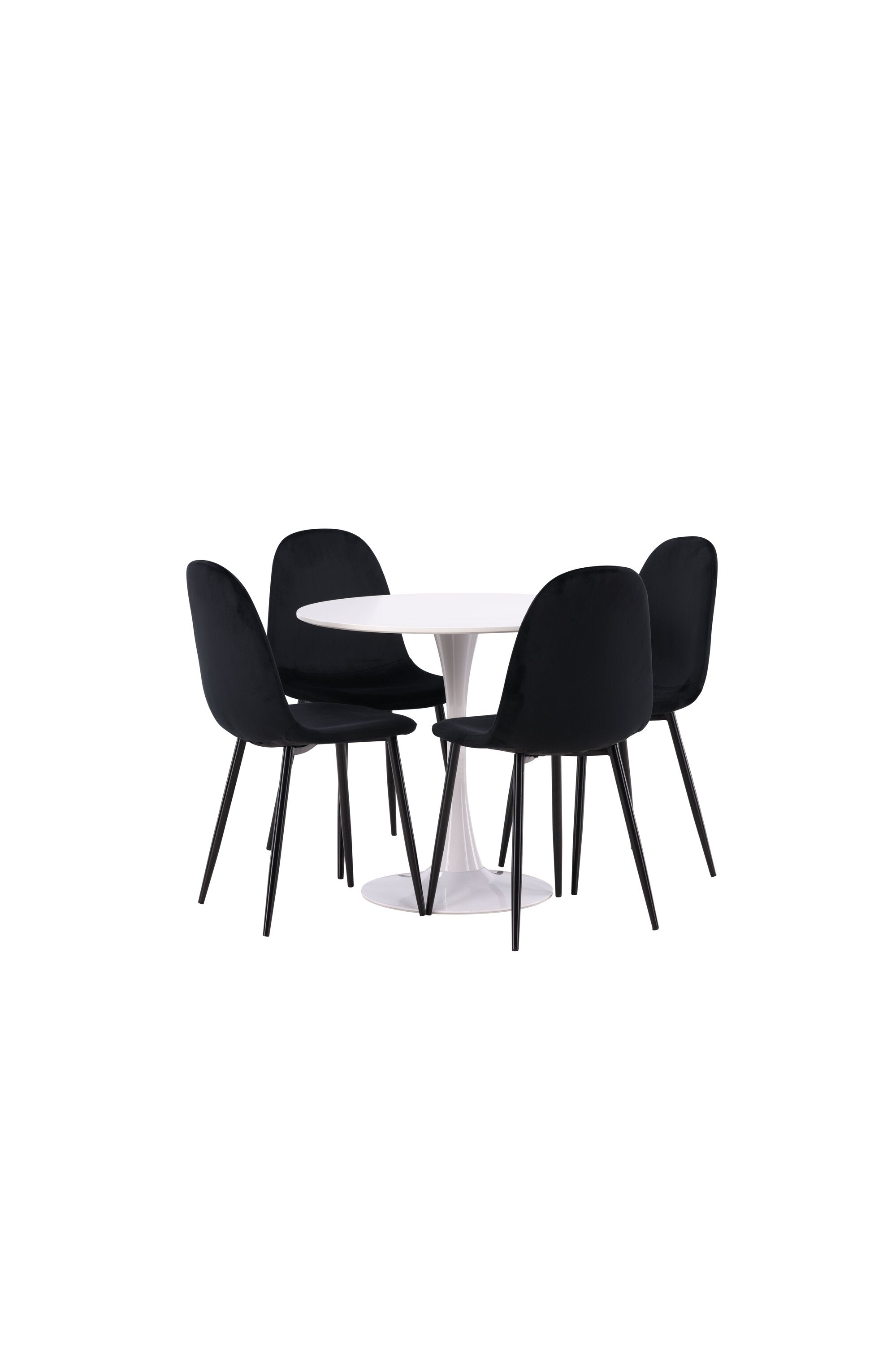 Hamden Esszimmerset + Polar ⌀80cm/4St. in Schwarz präsentiert im Onlineshop von KAQTU Design AG. Esszimmerset ist von Venture Home