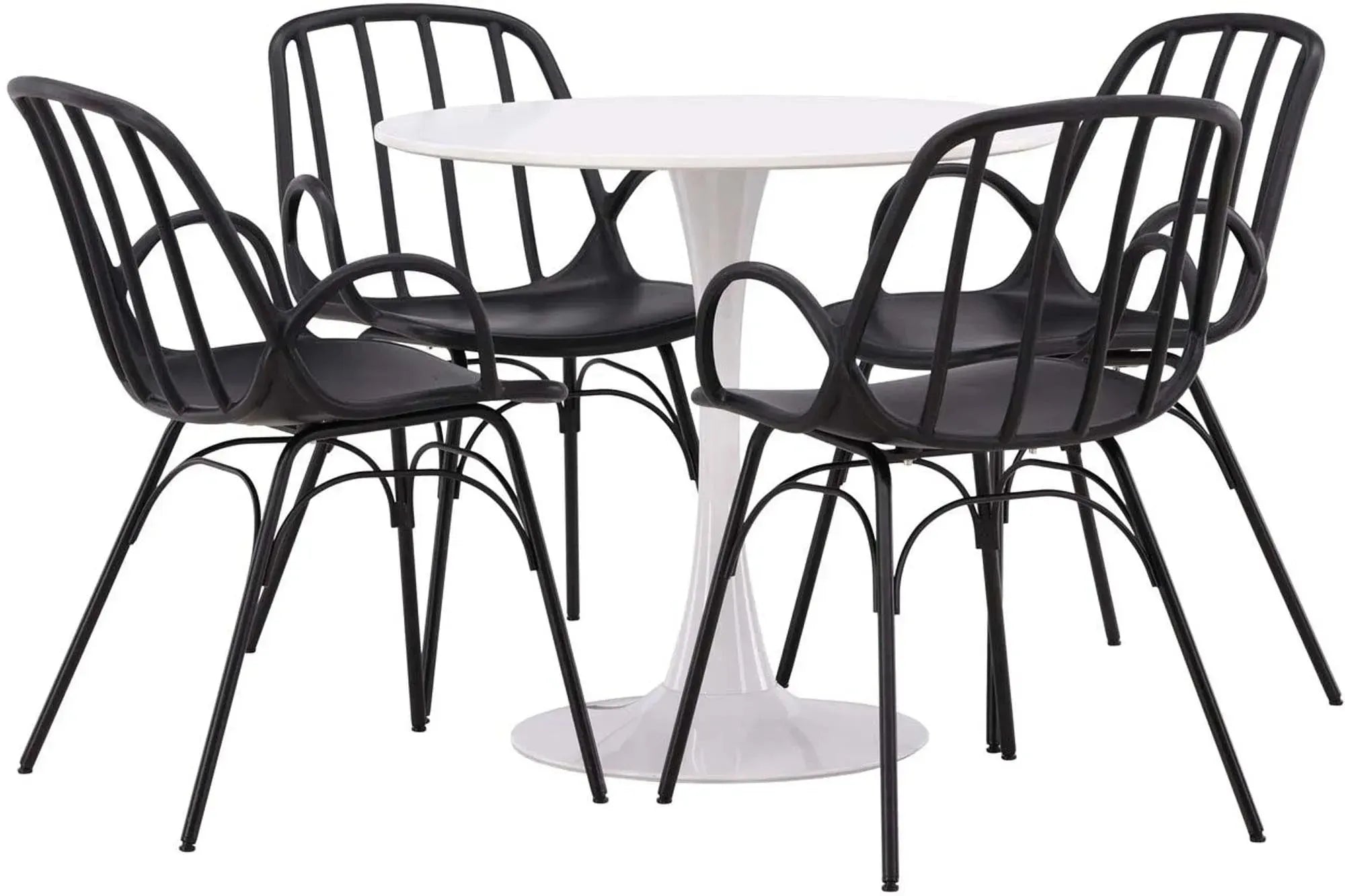 Stilvolles Hamden Esszimmerset mit Dyrön Tisch für 4 Personen.