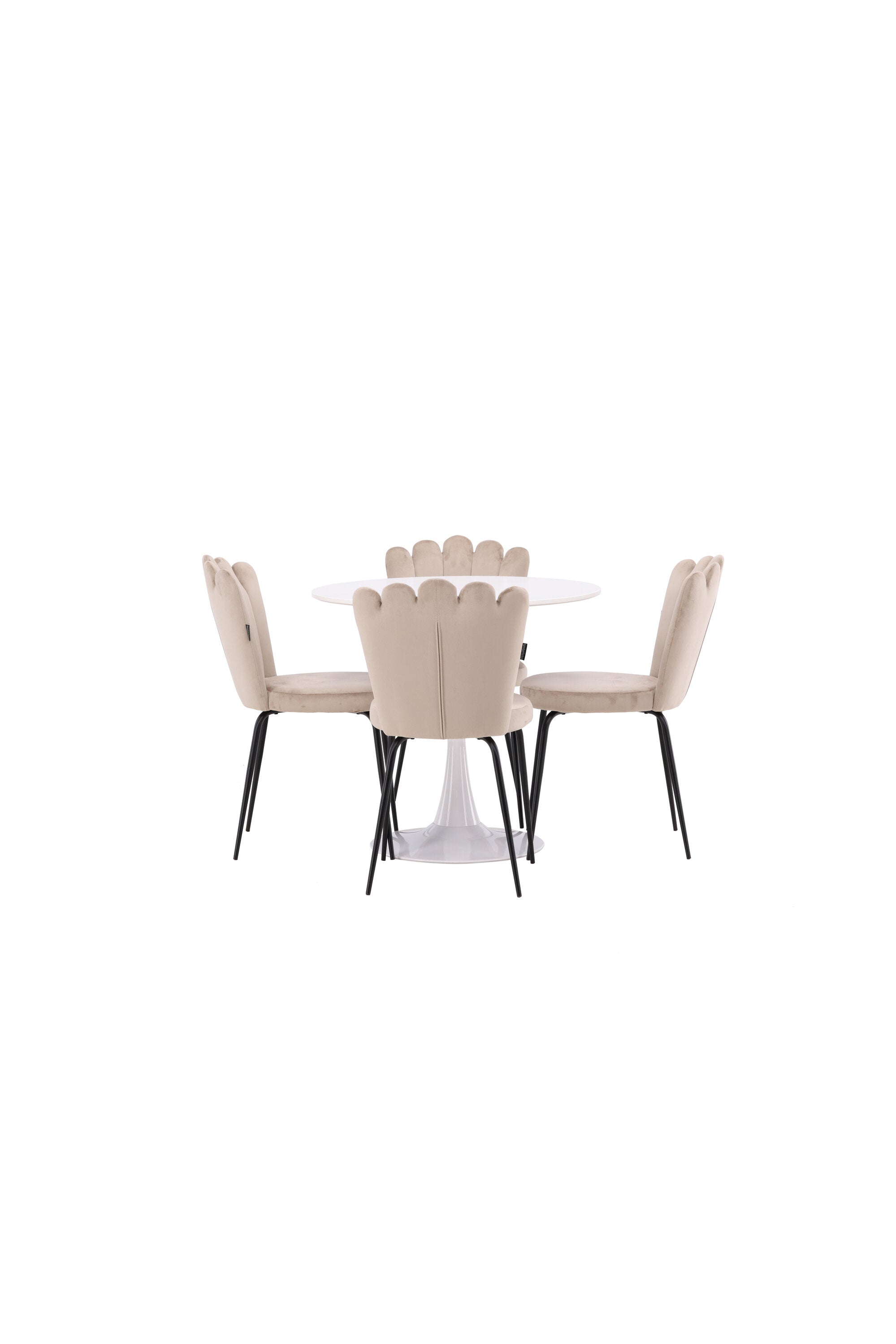 Hamden Esszimmerset + Limhamn Light ⌀80cm/4St. in Beige präsentiert im Onlineshop von KAQTU Design AG. Esszimmerset ist von Venture Home