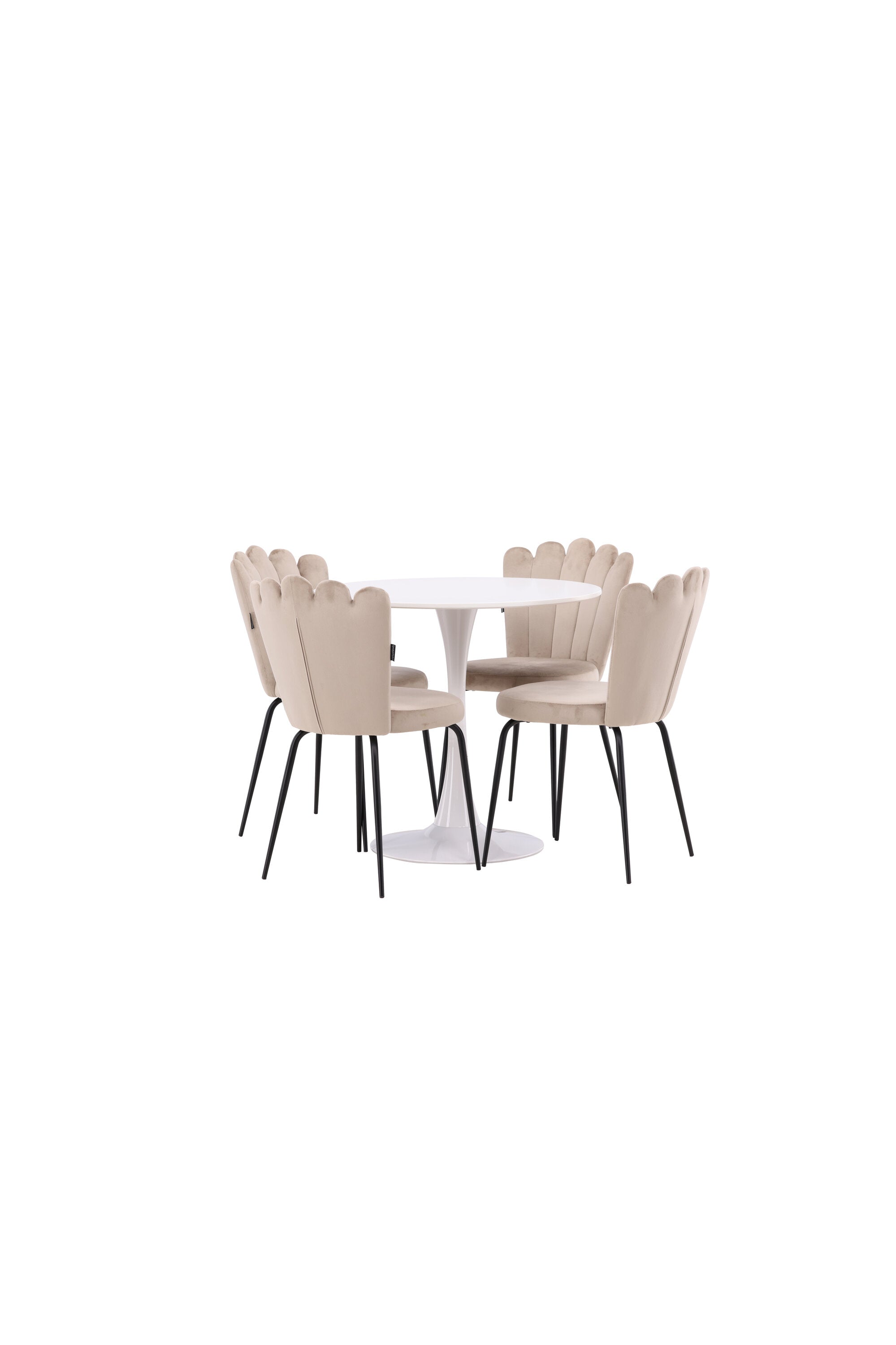 Hamden Esszimmerset + Limhamn Light ⌀80cm/4St. in Beige präsentiert im Onlineshop von KAQTU Design AG. Esszimmerset ist von Venture Home