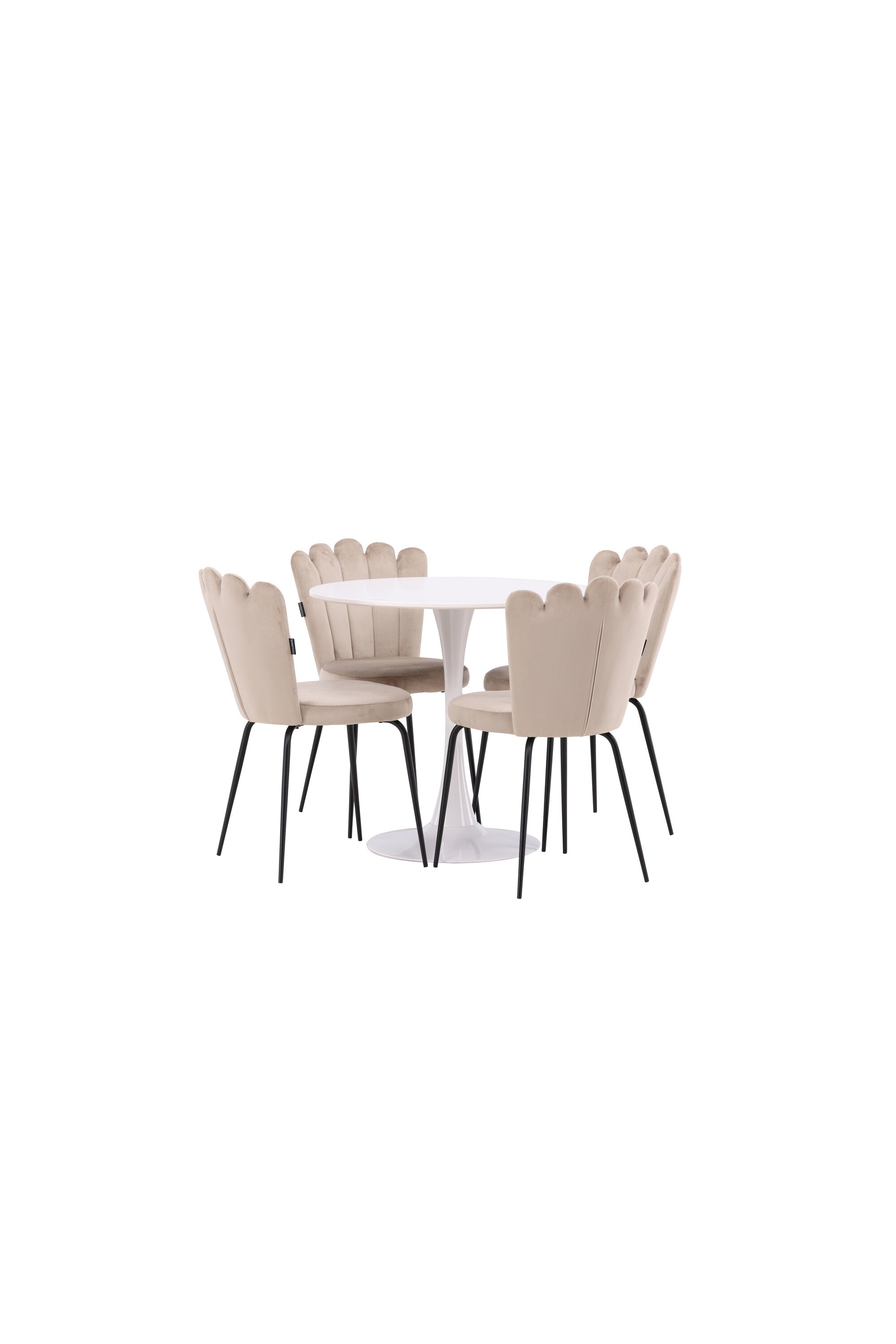 Hamden Esszimmerset + Limhamn Light ⌀80cm/4St. in Beige präsentiert im Onlineshop von KAQTU Design AG. Esszimmerset ist von Venture Home
