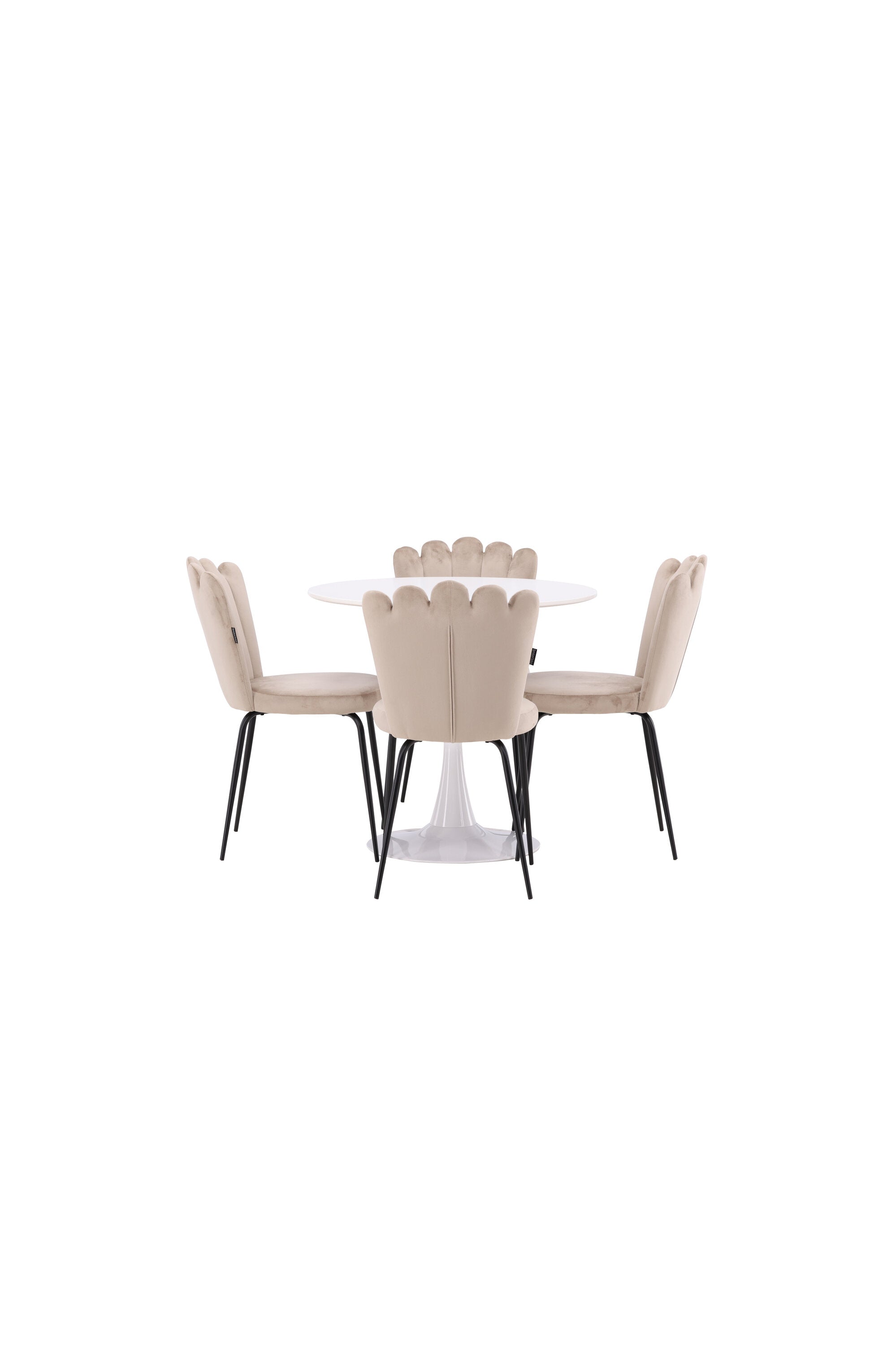 Hamden Esszimmerset + Limhamn Light ⌀80cm/4St. in Beige präsentiert im Onlineshop von KAQTU Design AG. Esszimmerset ist von Venture Home