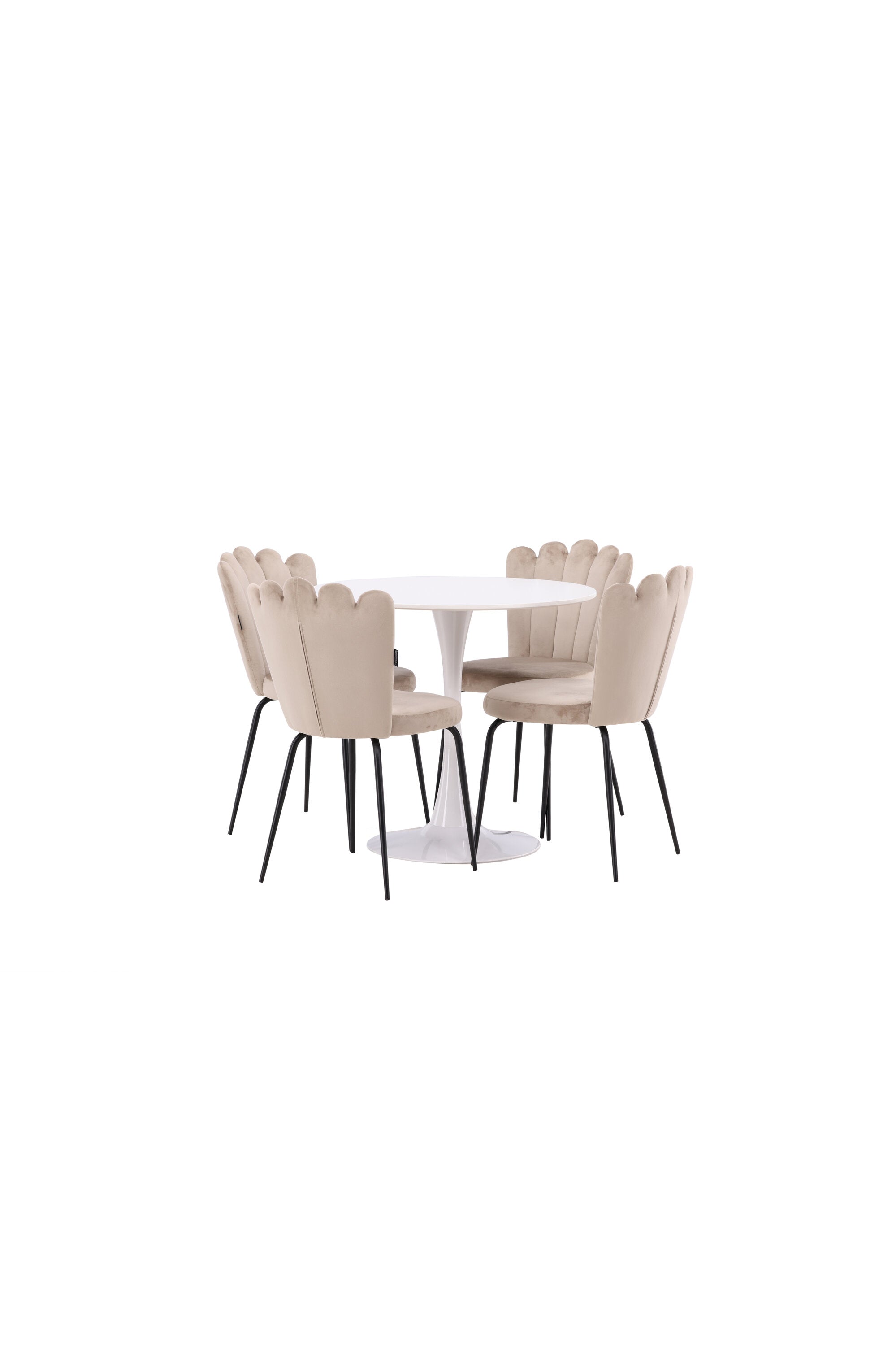 Hamden Esszimmerset + Limhamn Light ⌀80cm/4St. in Beige präsentiert im Onlineshop von KAQTU Design AG. Esszimmerset ist von Venture Home