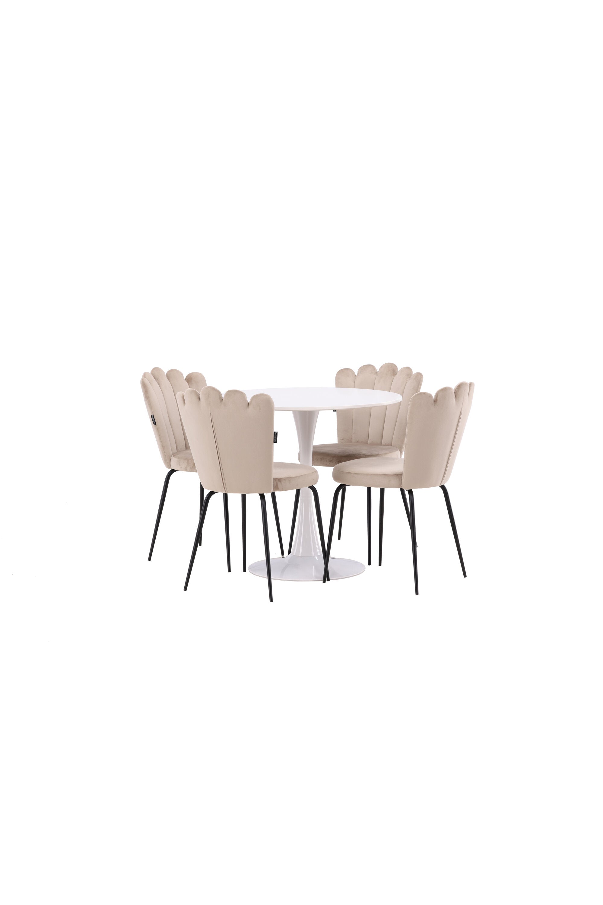 Hamden Esszimmerset + Limhamn Light ⌀80cm/4St. in Beige präsentiert im Onlineshop von KAQTU Design AG. Esszimmerset ist von Venture Home
