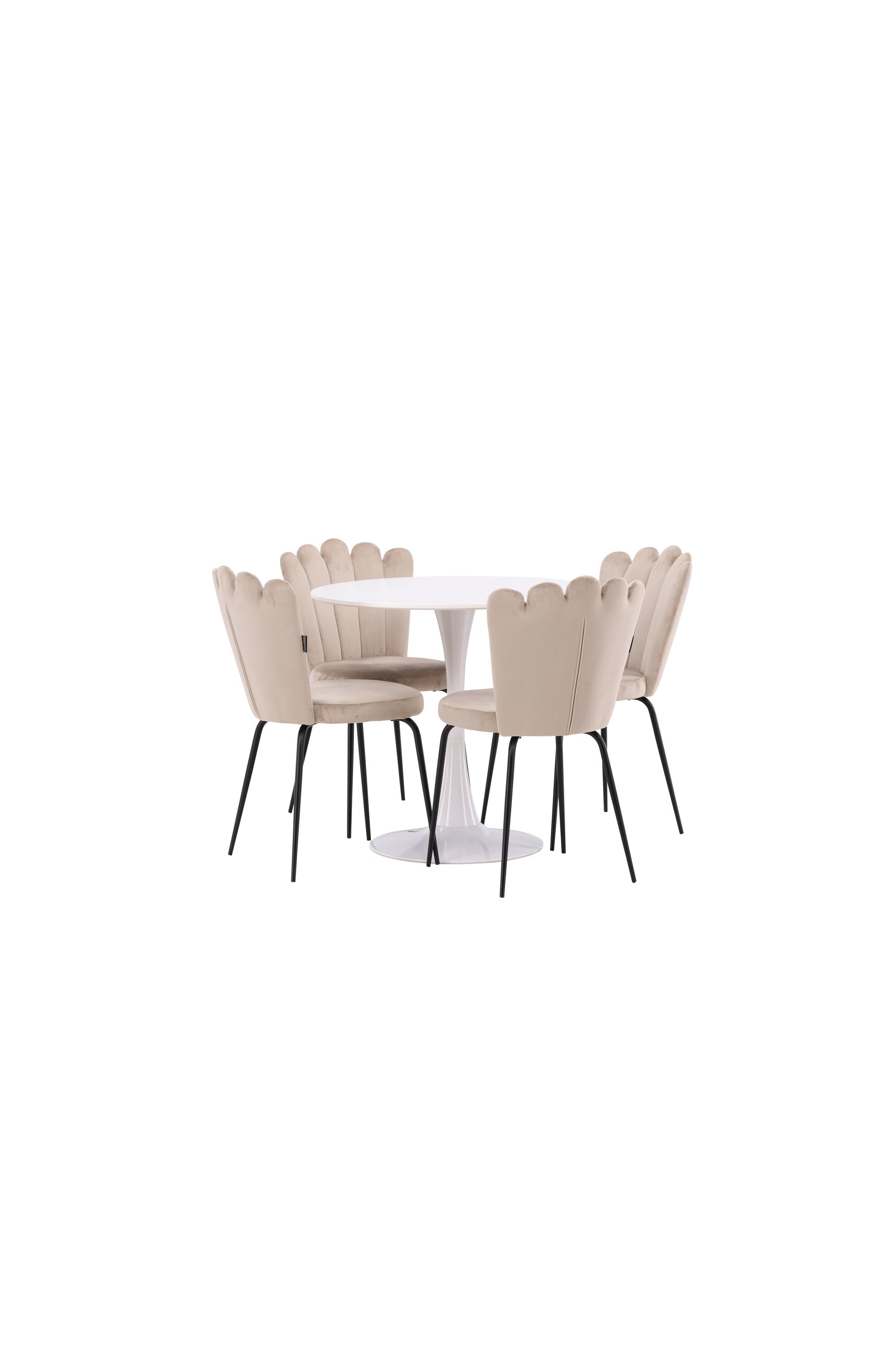 Hamden Esszimmerset + Limhamn Light ⌀80cm/4St. in Beige präsentiert im Onlineshop von KAQTU Design AG. Esszimmerset ist von Venture Home