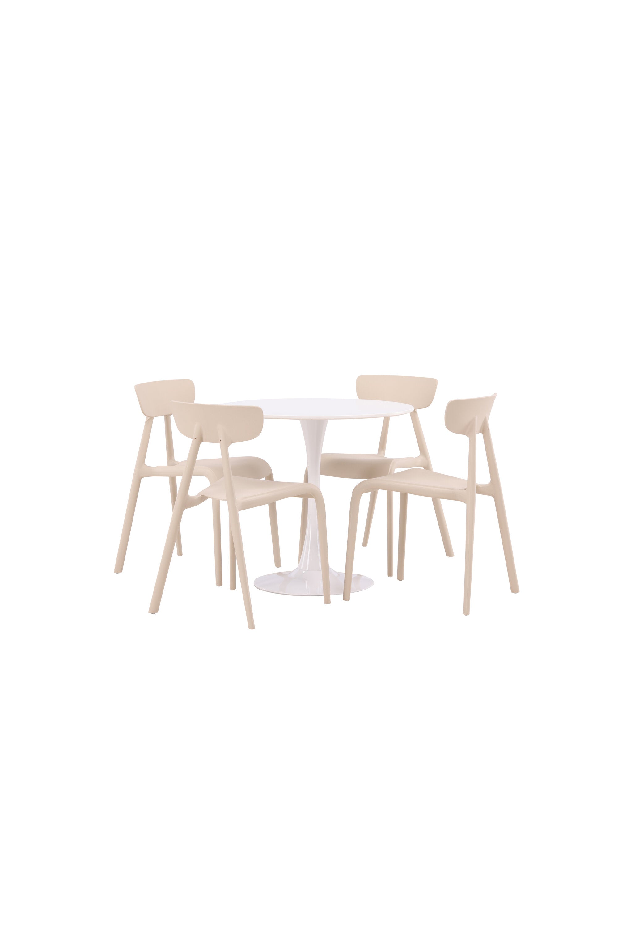Hamden Esszimmerset + Ursholmen ⌀80cm/4St. in Beige präsentiert im Onlineshop von KAQTU Design AG. Esszimmerset ist von Venture Home
