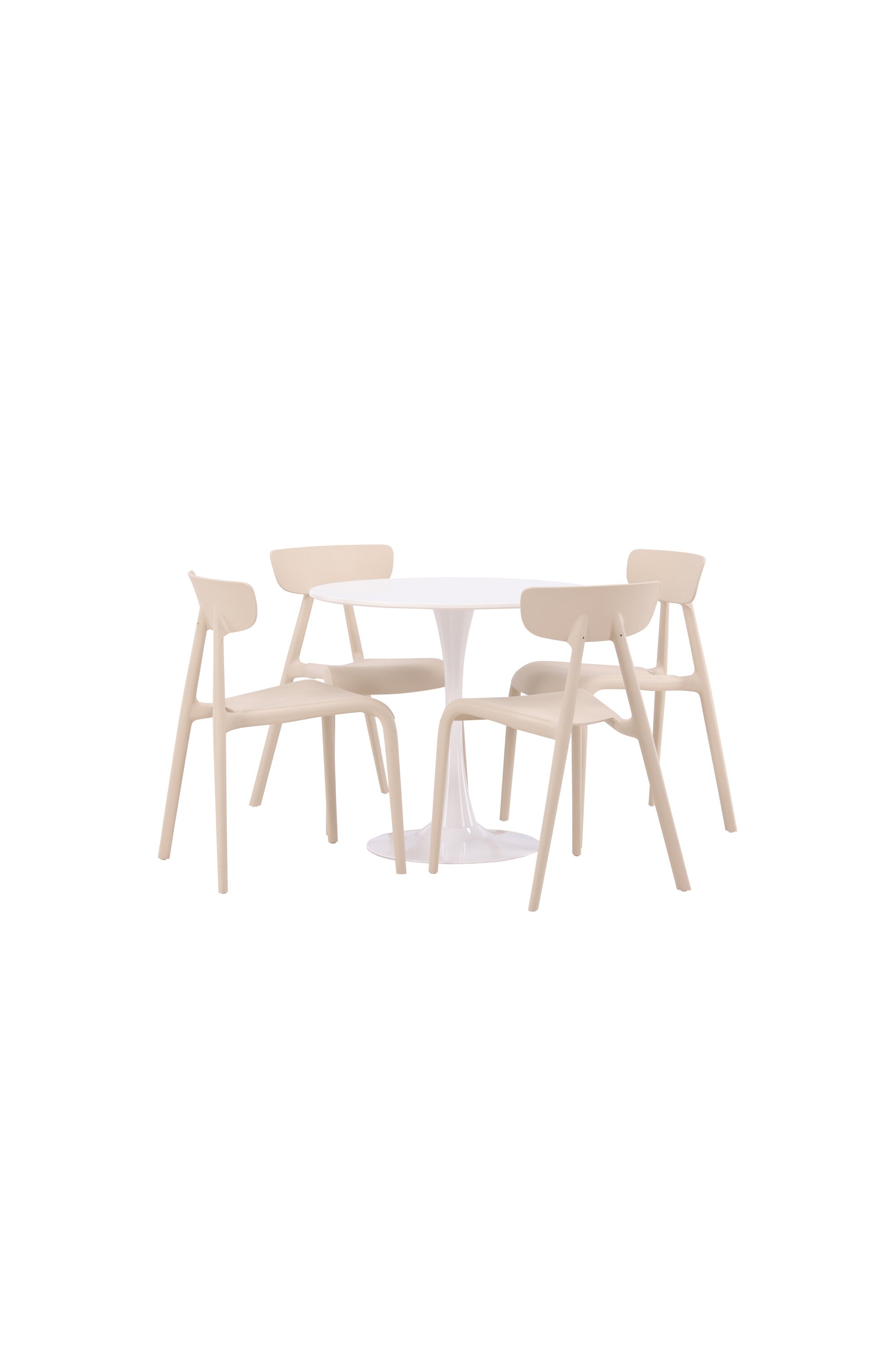Hamden Esszimmerset + Ursholmen ⌀80cm/4St. in Beige präsentiert im Onlineshop von KAQTU Design AG. Esszimmerset ist von Venture Home