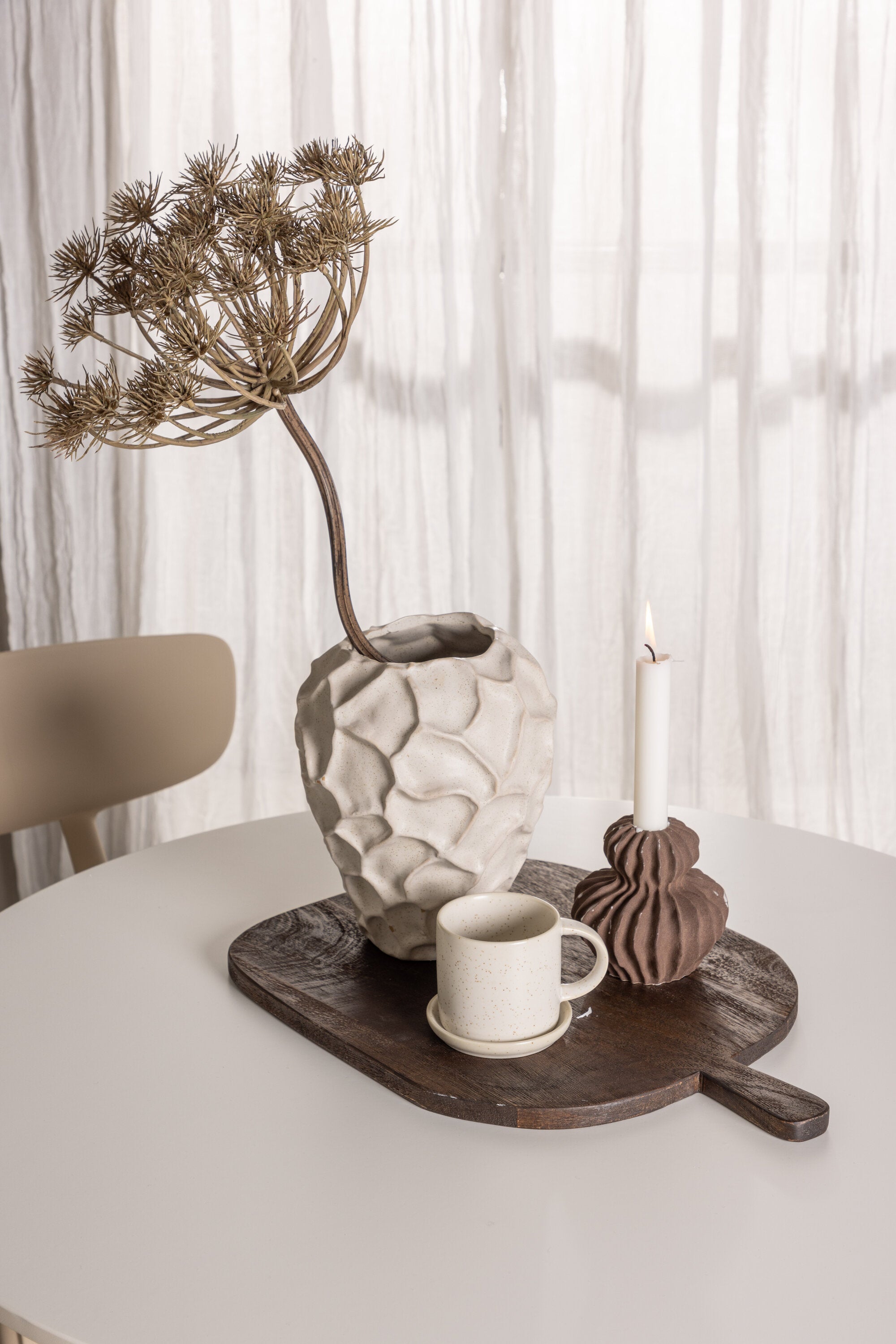 Hamden Esszimmerset + Ursholmen ⌀80cm/4St. in Beige präsentiert im Onlineshop von KAQTU Design AG. Esszimmerset ist von Venture Home