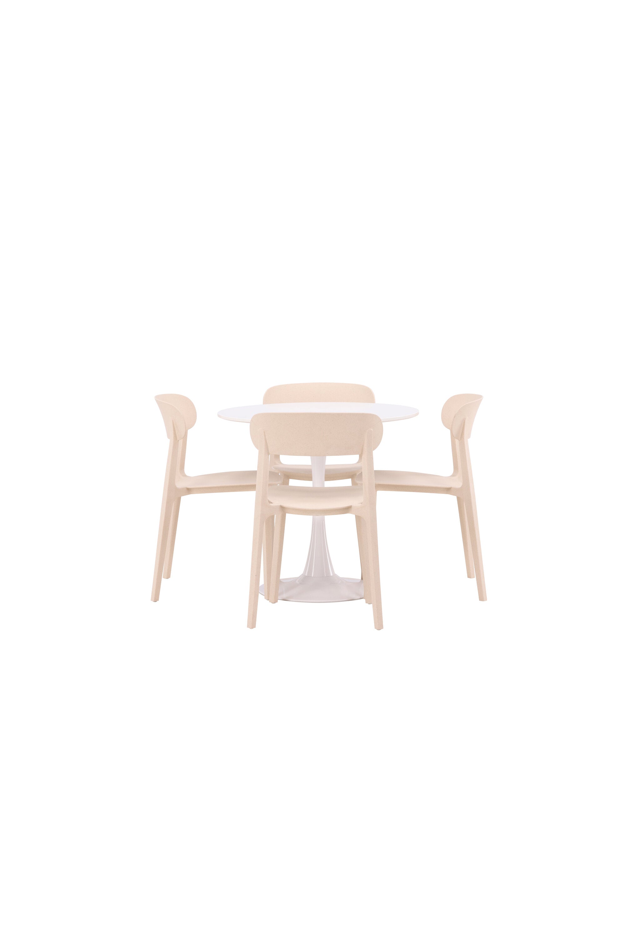 Hamden Esszimmerset + Åstol ⌀80cm/4St. in Beige präsentiert im Onlineshop von KAQTU Design AG. Esszimmerset ist von Venture Home