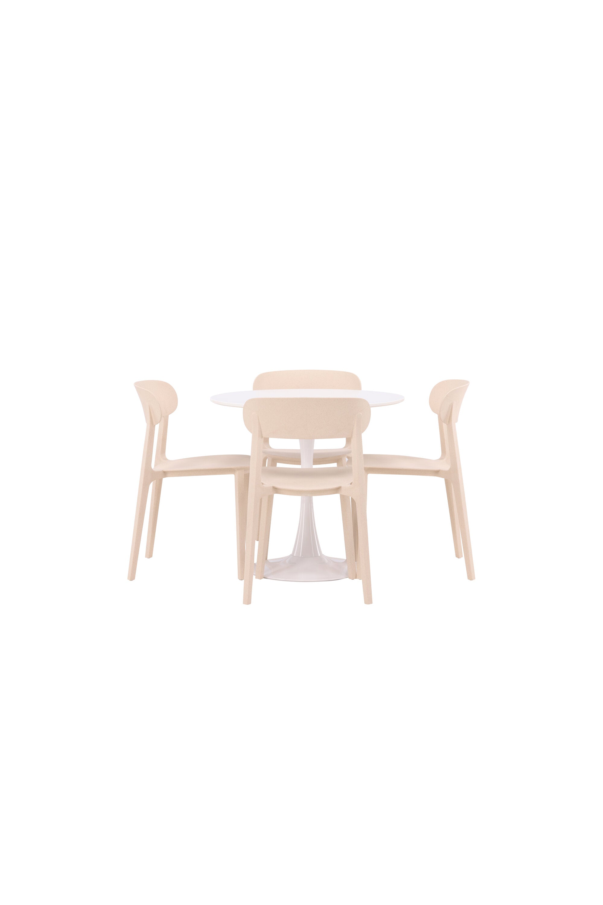 Hamden Esszimmerset + Åstol ⌀80cm/4St. in Beige präsentiert im Onlineshop von KAQTU Design AG. Esszimmerset ist von Venture Home