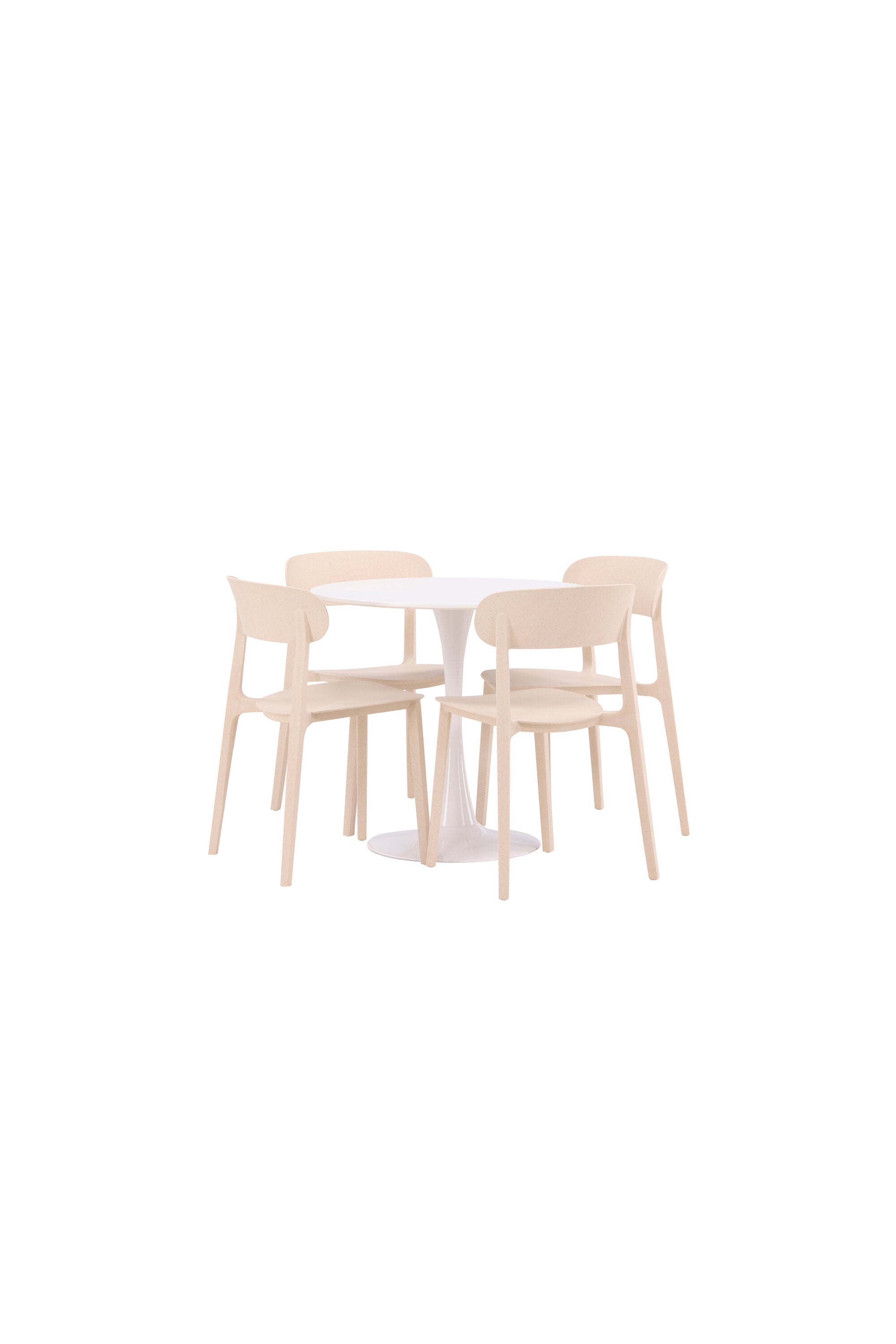 Hamden Esszimmerset + Åstol ⌀80cm/4St. in Beige präsentiert im Onlineshop von KAQTU Design AG. Esszimmerset ist von Venture Home