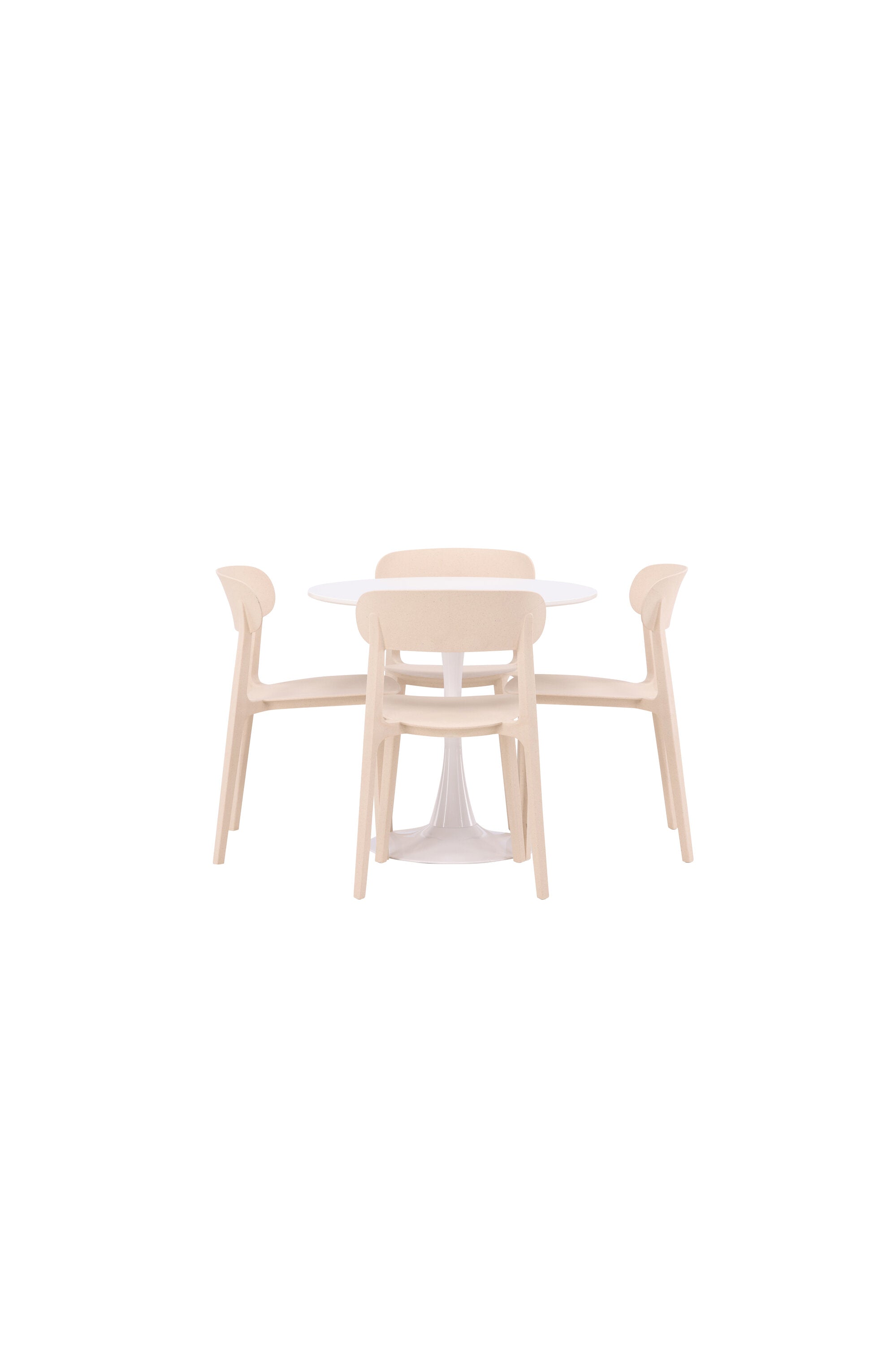 Hamden Esszimmerset + Åstol ⌀80cm/4St. in Beige präsentiert im Onlineshop von KAQTU Design AG. Esszimmerset ist von Venture Home