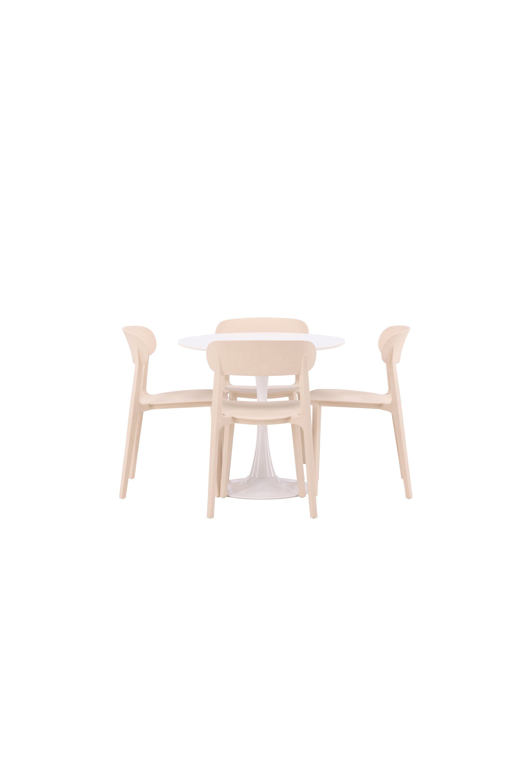 Hamden Esszimmerset + Åstol ⌀80cm/4St. in Beige präsentiert im Onlineshop von KAQTU Design AG. Esszimmerset ist von Venture Home