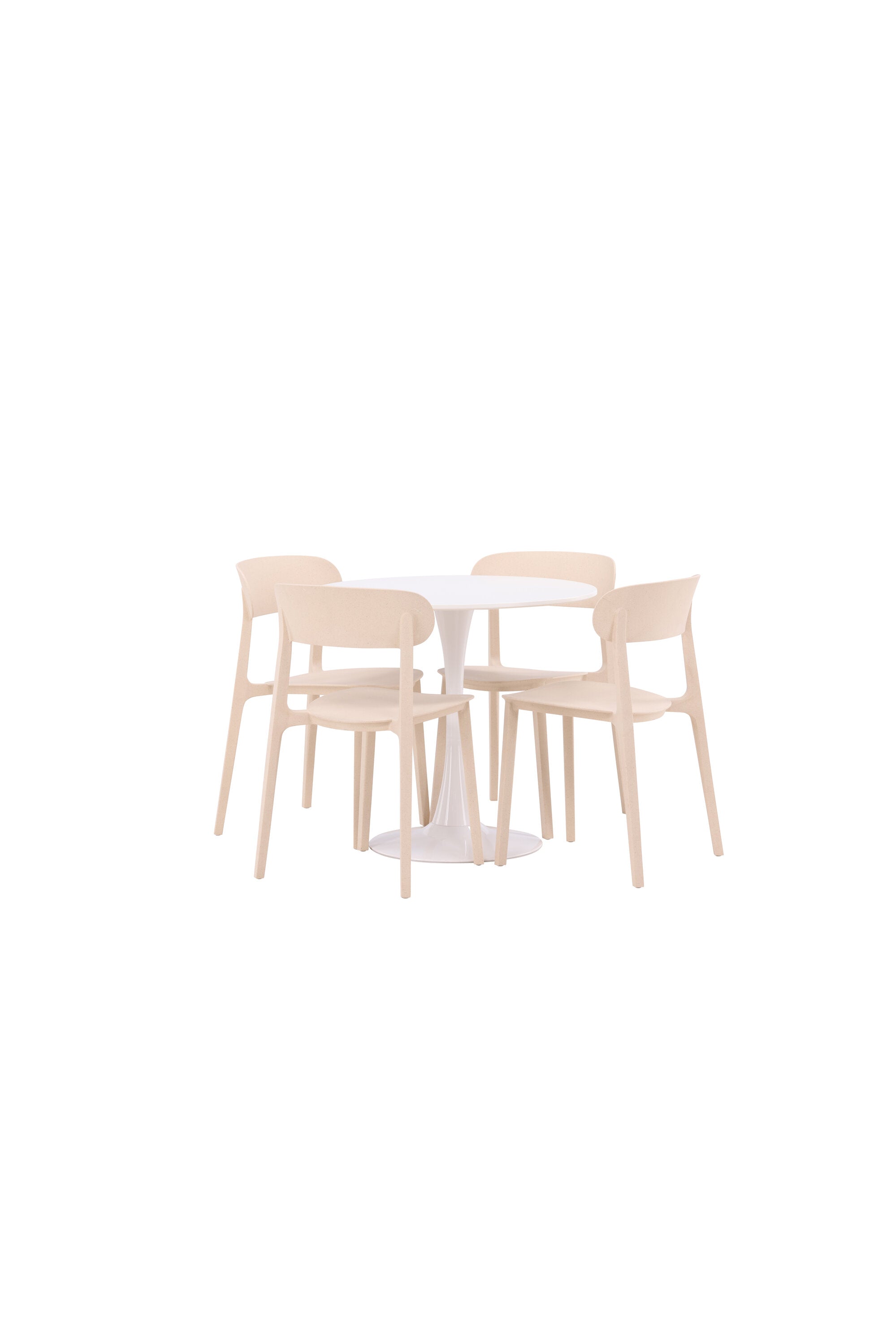 Hamden Esszimmerset + Åstol ⌀80cm/4St. in Beige präsentiert im Onlineshop von KAQTU Design AG. Esszimmerset ist von Venture Home
